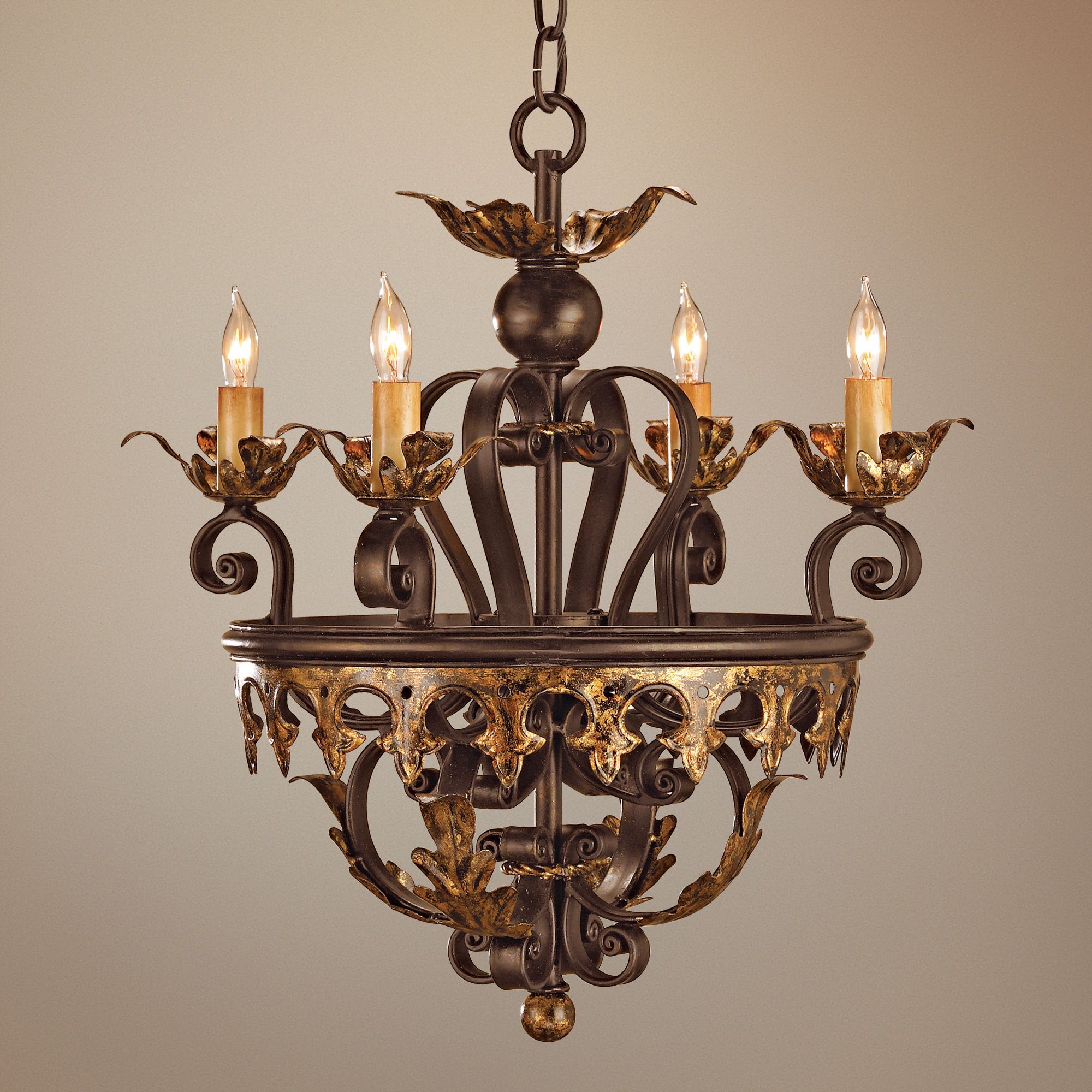 Currey and Company Castello 4-Light Chandelier