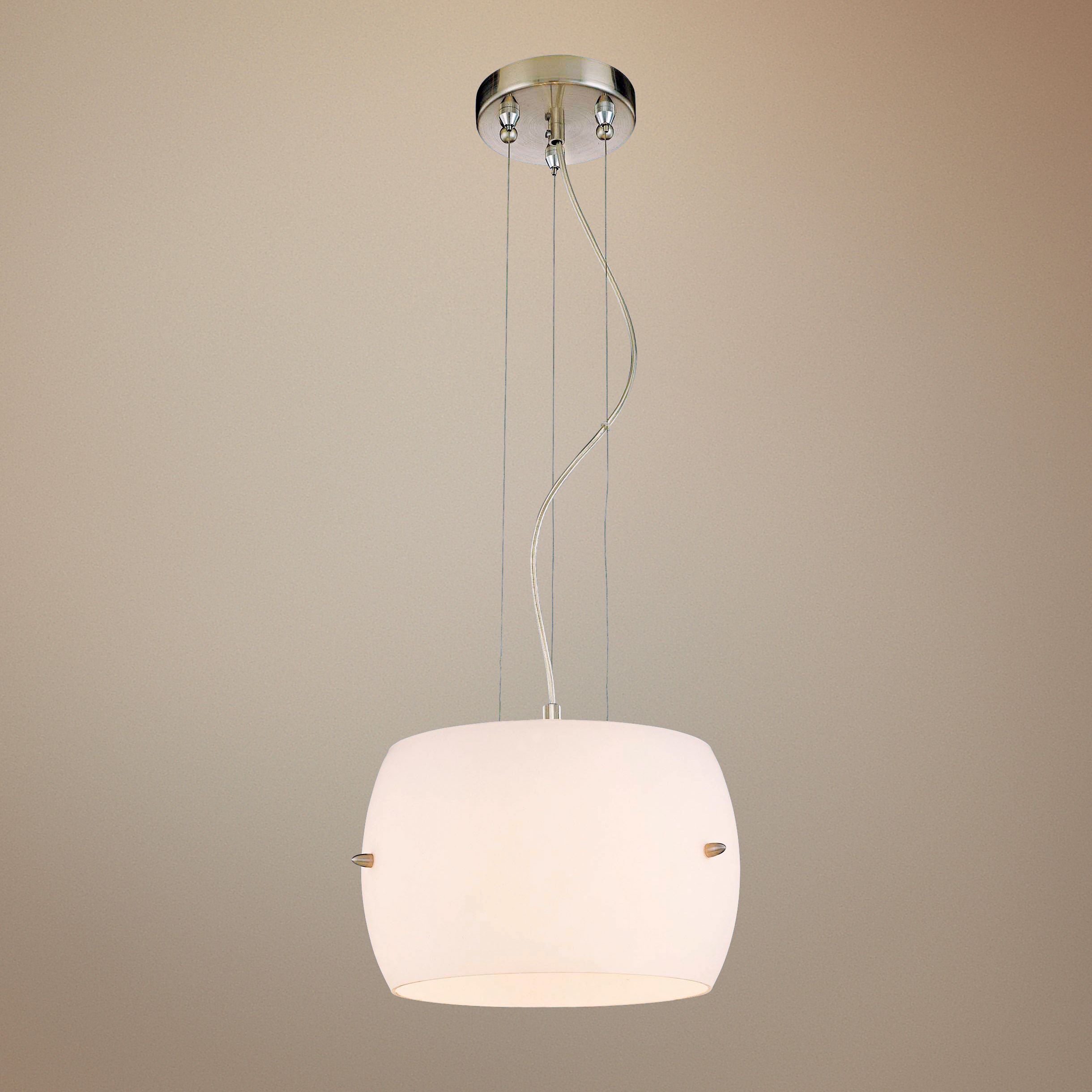 George Kovacs White Frosted Glass 12" Wide Pendant Light