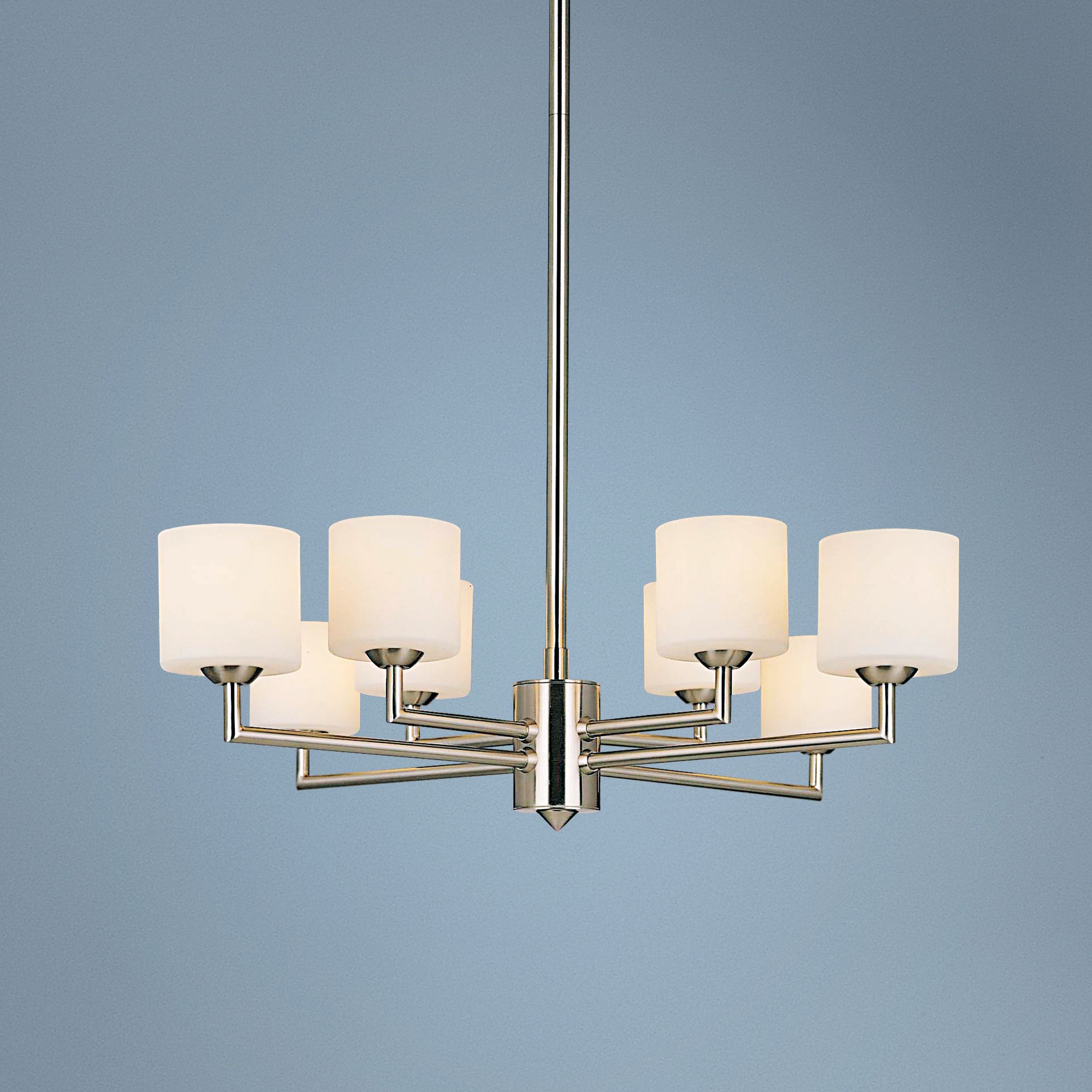 George Kovacs 8-Light Brushed Nickel 22" Wide Chandelier