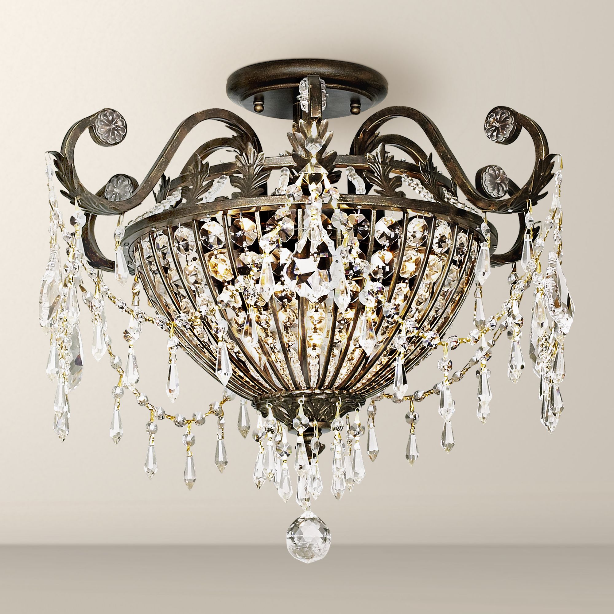 Crystorama Parisian 19" Wide Ceiling Light Fixture