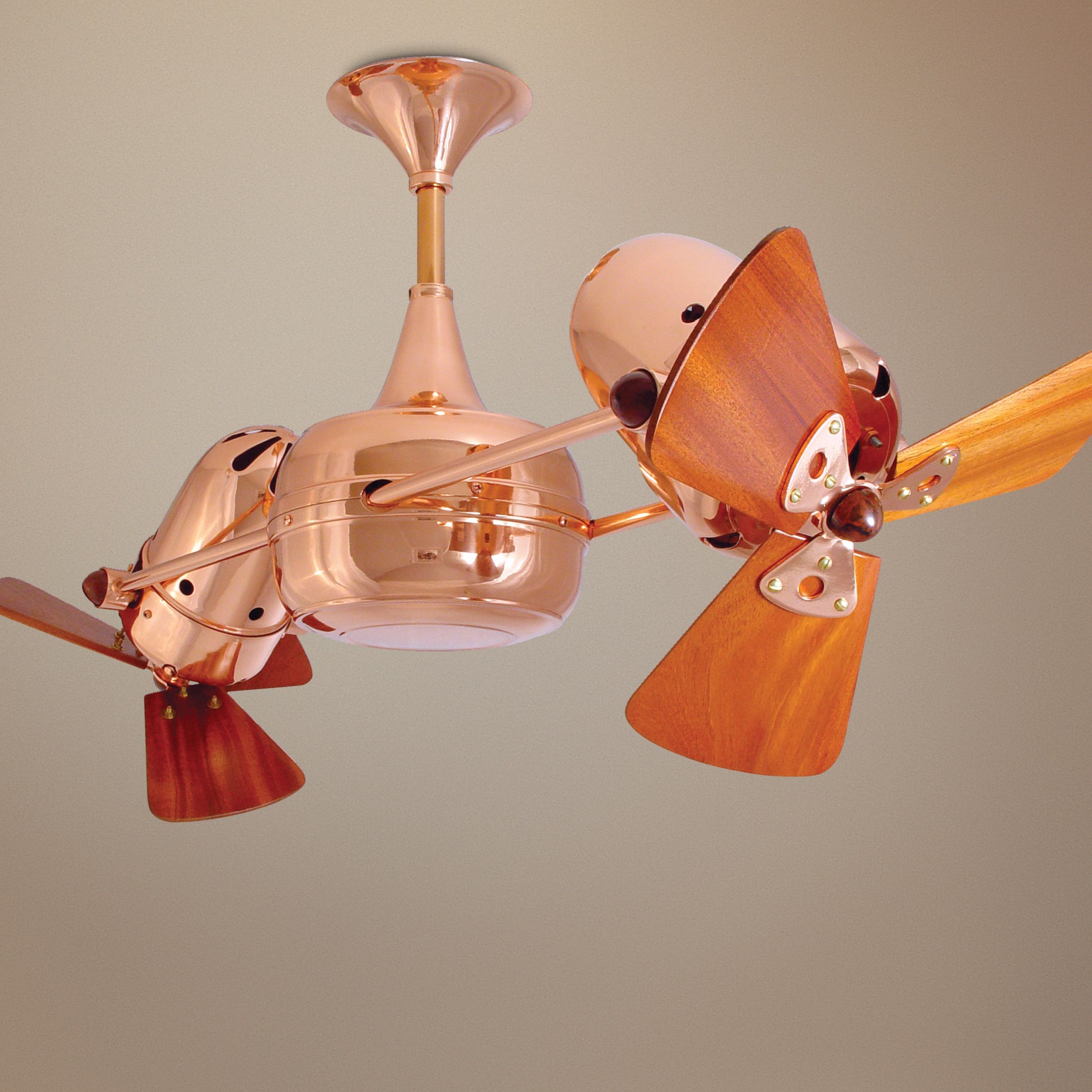 36" Matthews Duplo Dinamico Polished Copper Ceiling Fan