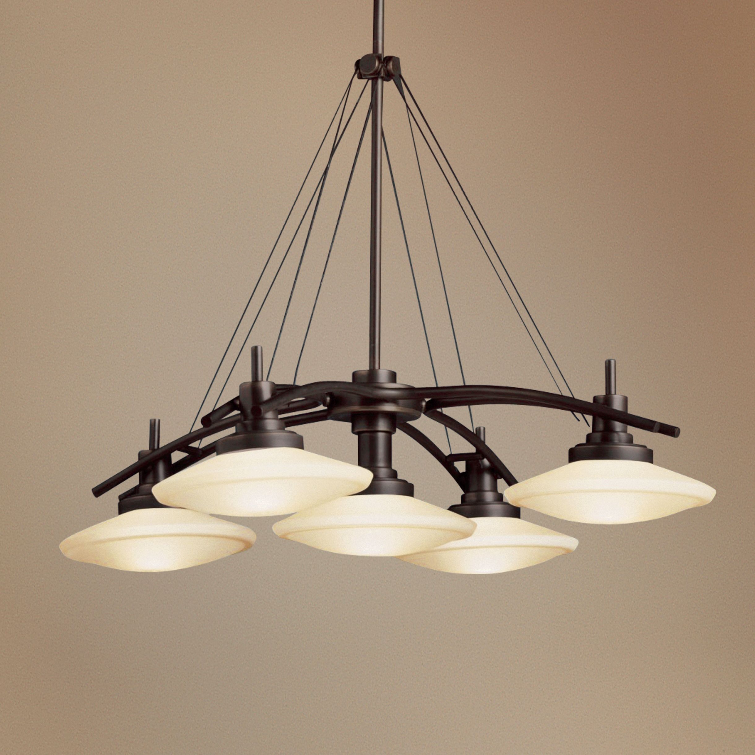 Structures Bronze 30 1/2" Wide 5-Light Chandelier