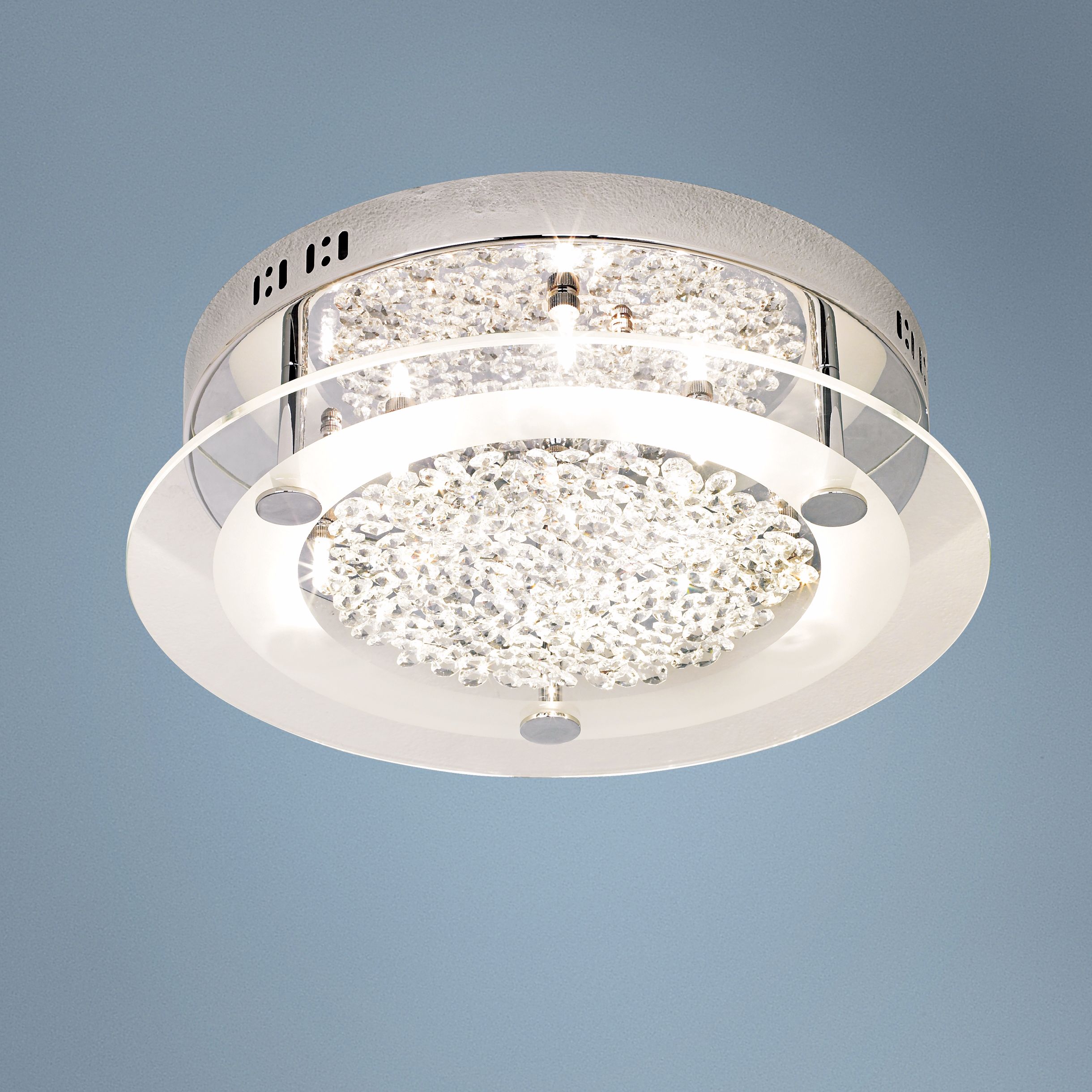 Possini Euro Crystal Disc 15 3/4" Wide Ceiling Light Fixture