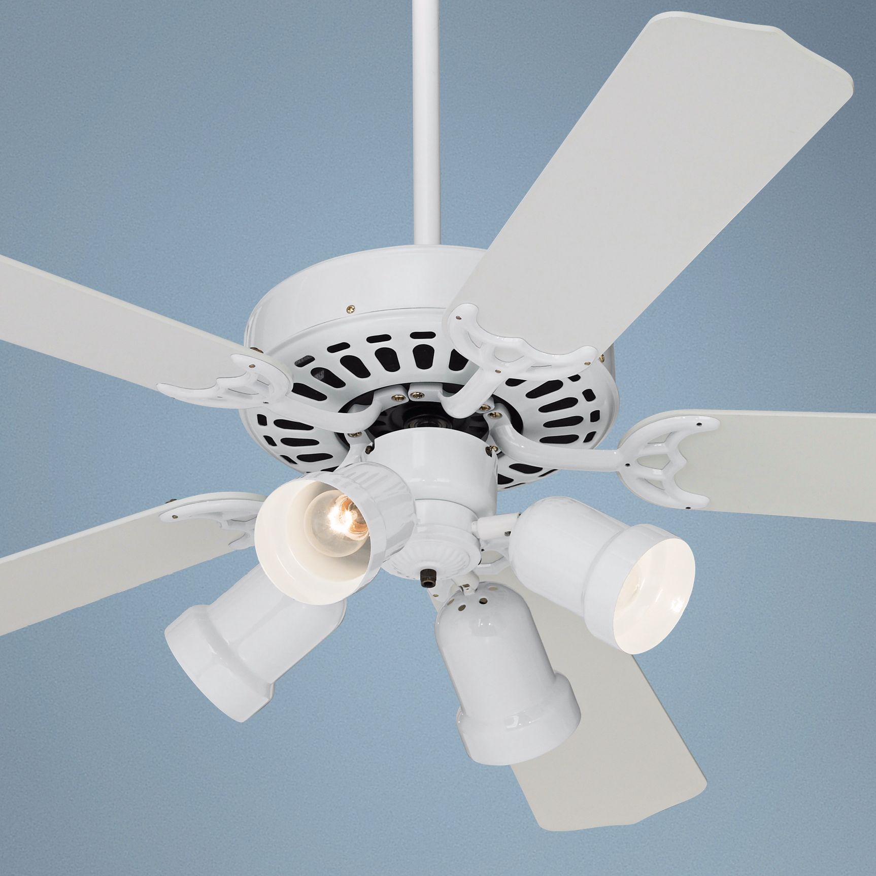52" White Knight 4-Arm Light  Ceiling Fan