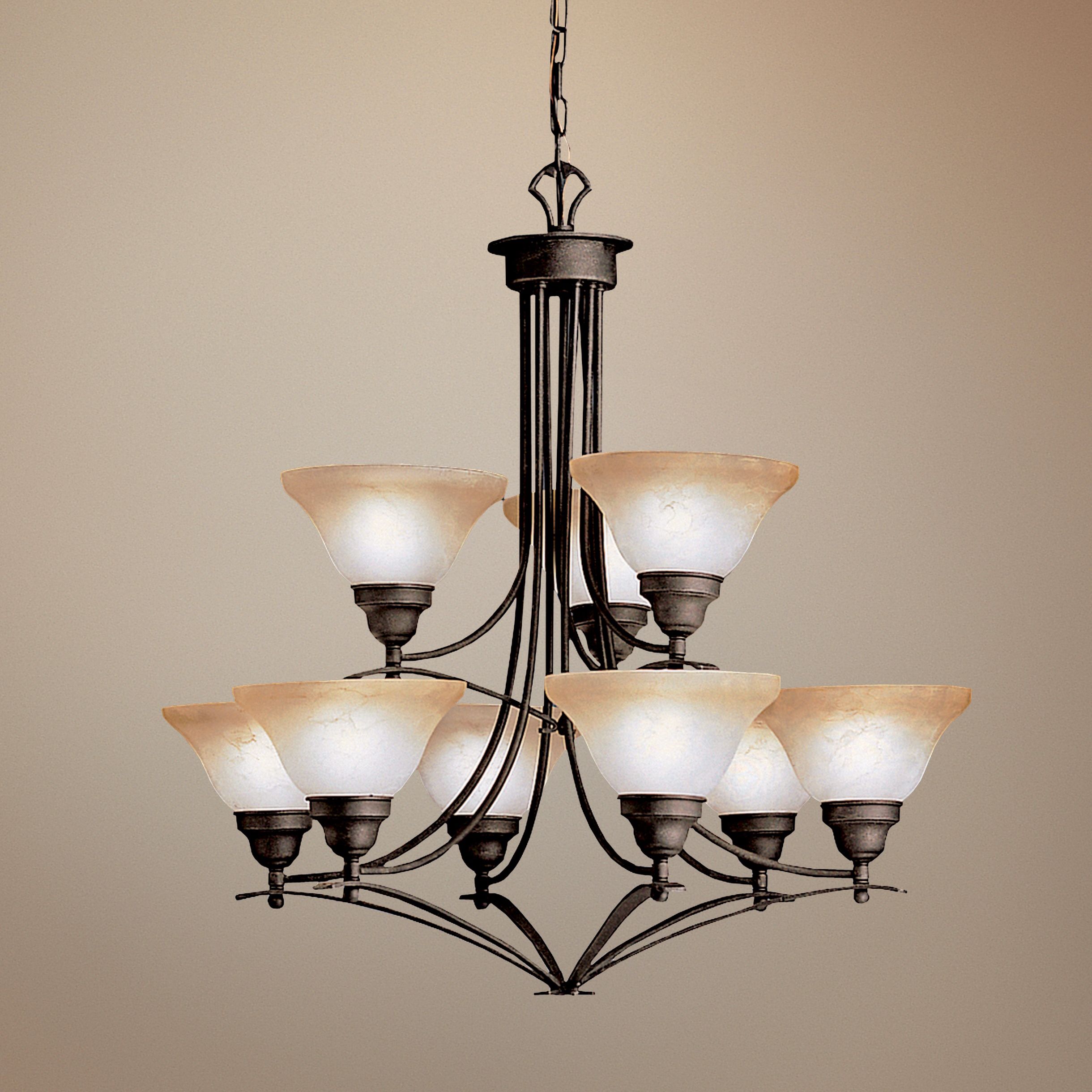 Pomeroy Collection Black 32" Wide 9-Light Large Chandelier