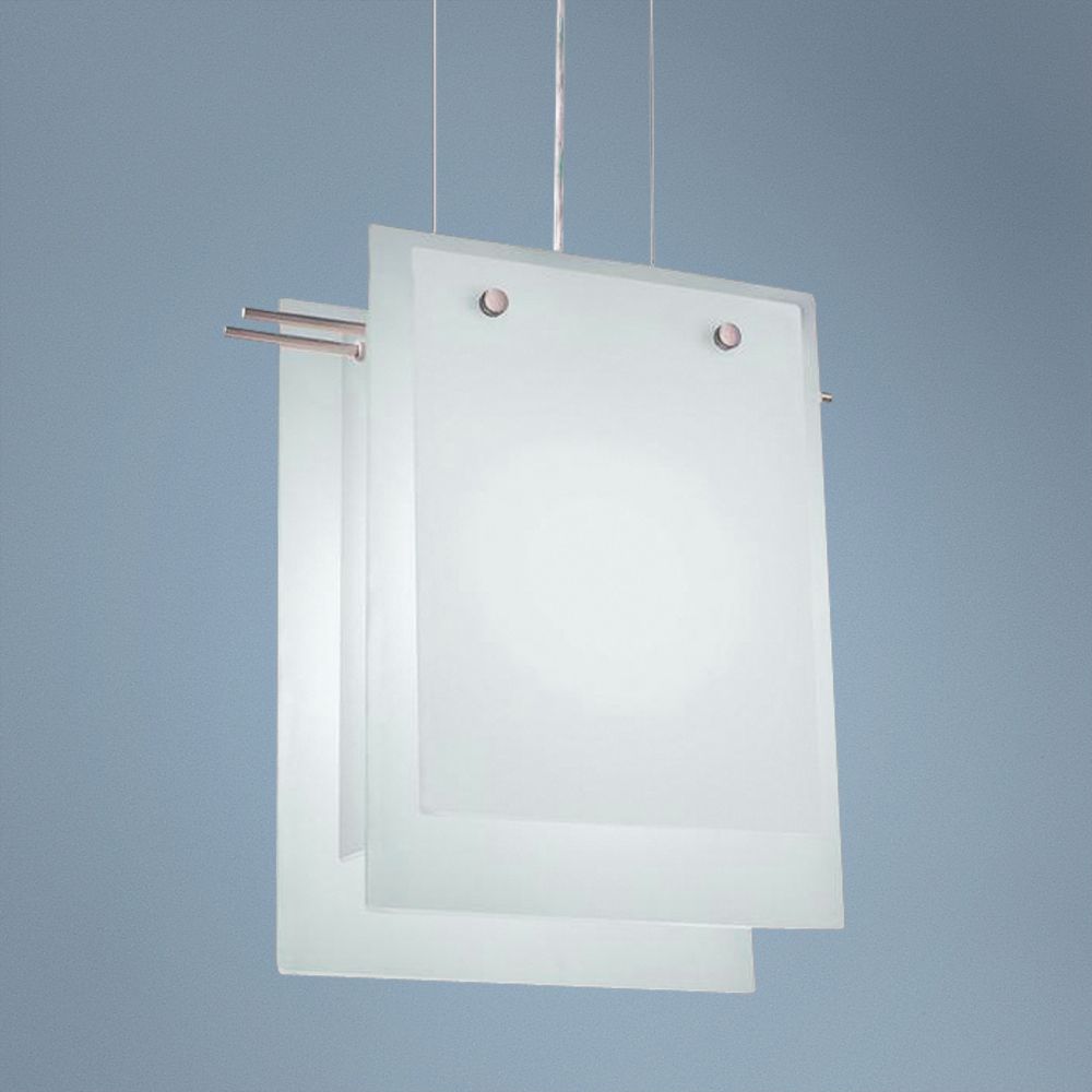 Sonneman Suspended Glass Panel Pendant Chandelier