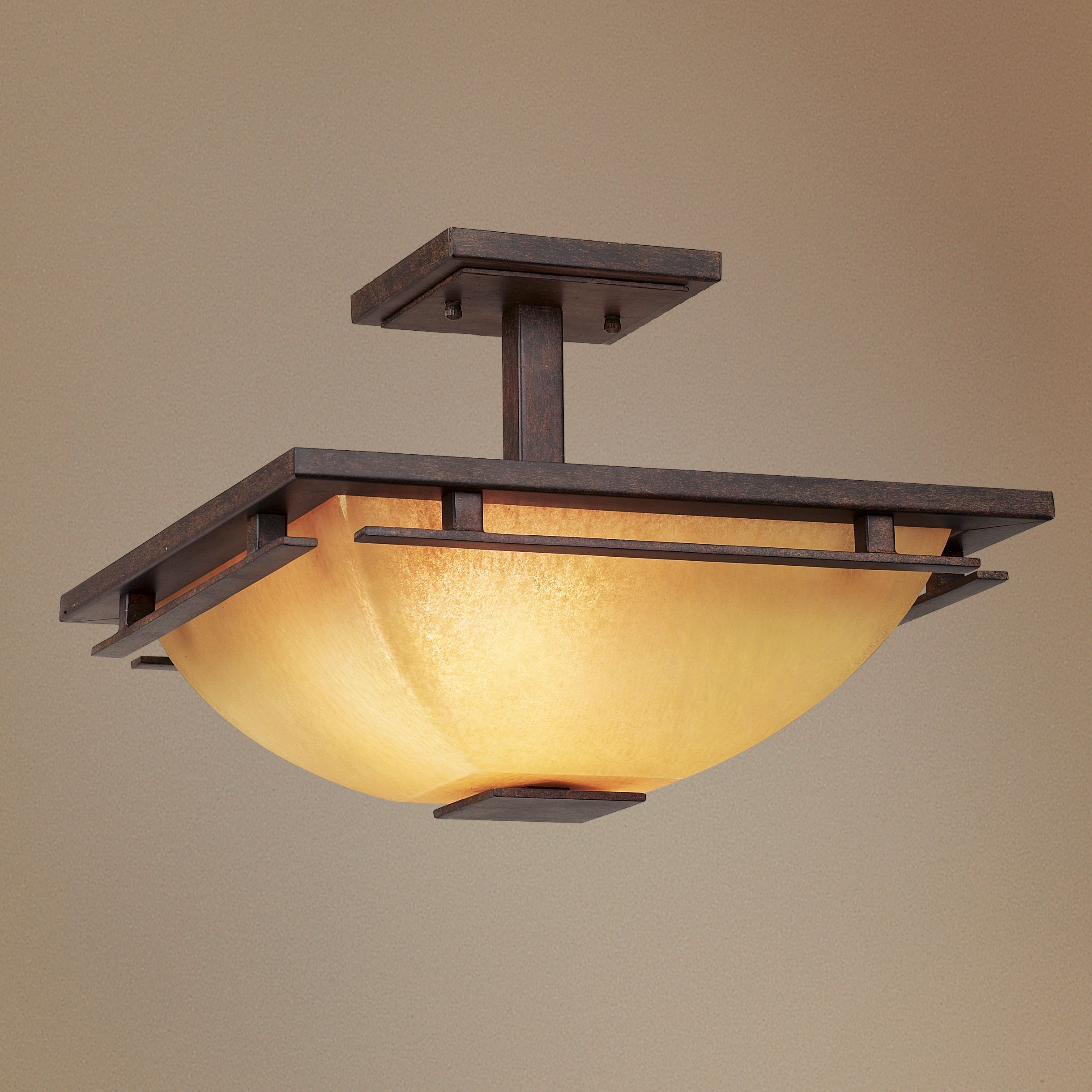 Lineage Collection Mission 15 1/2" Wide Ceiling Light