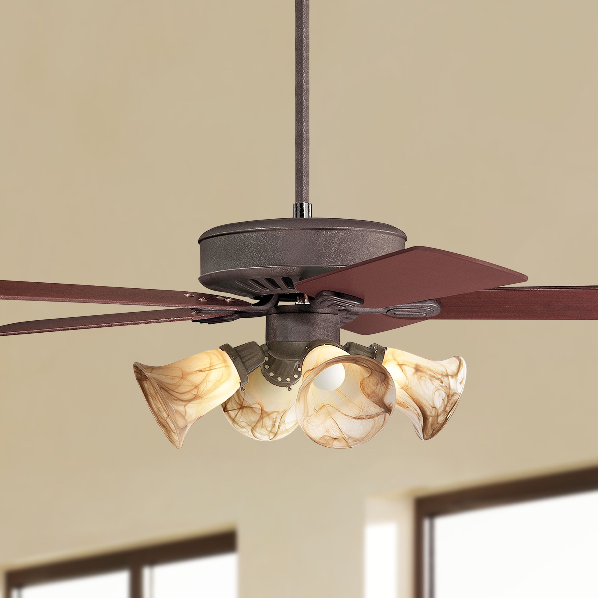 Casa Vieja® Windstar II™ Rust Finish Ceiling Fan