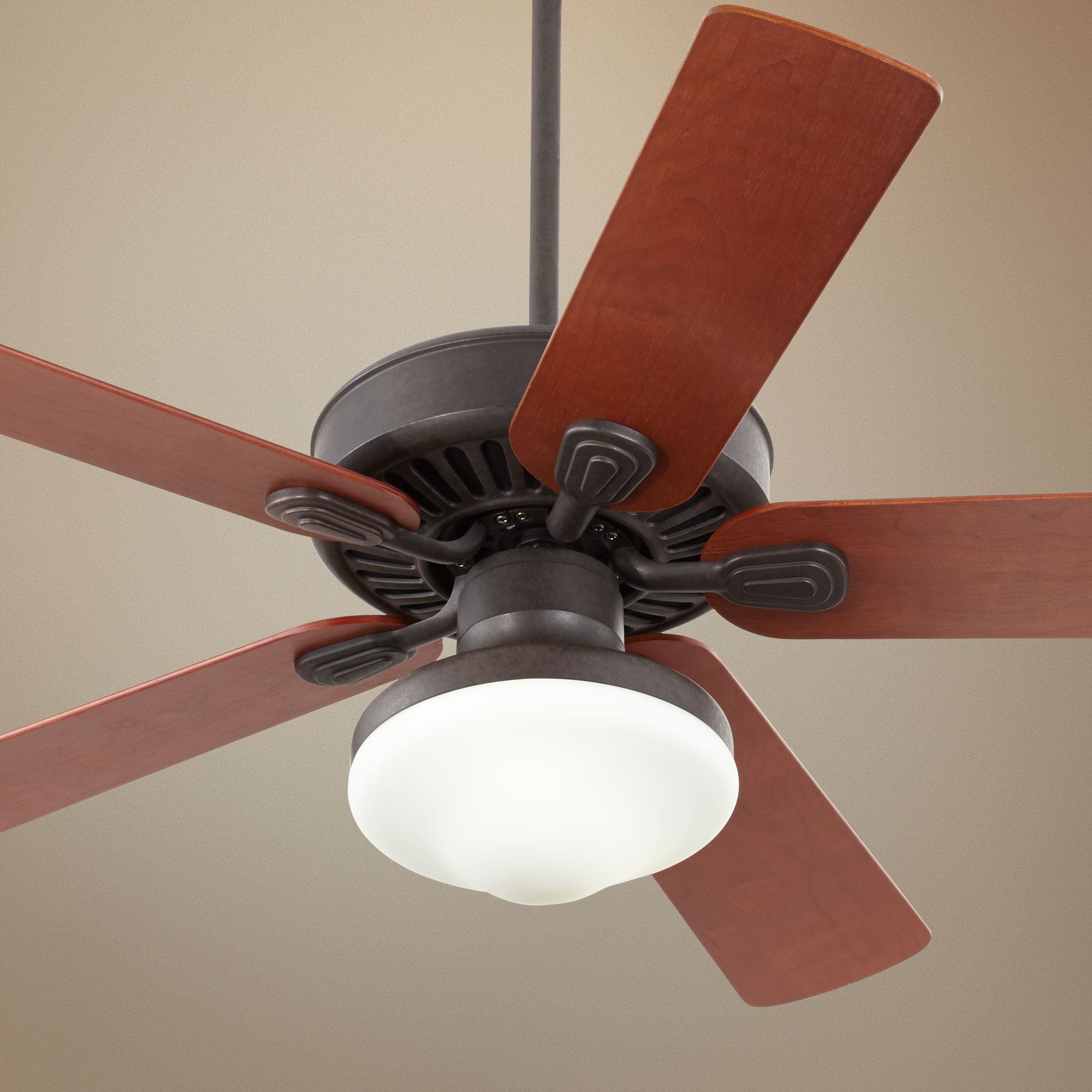 52" Casa Vieja Windstar II Teak Blade Ceiling Fan with Light
