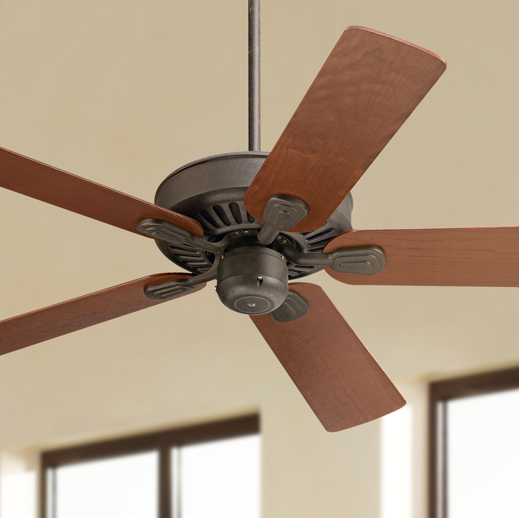 52" Casa Vieja Windstar II Square Teak Blades Ceiling Fan