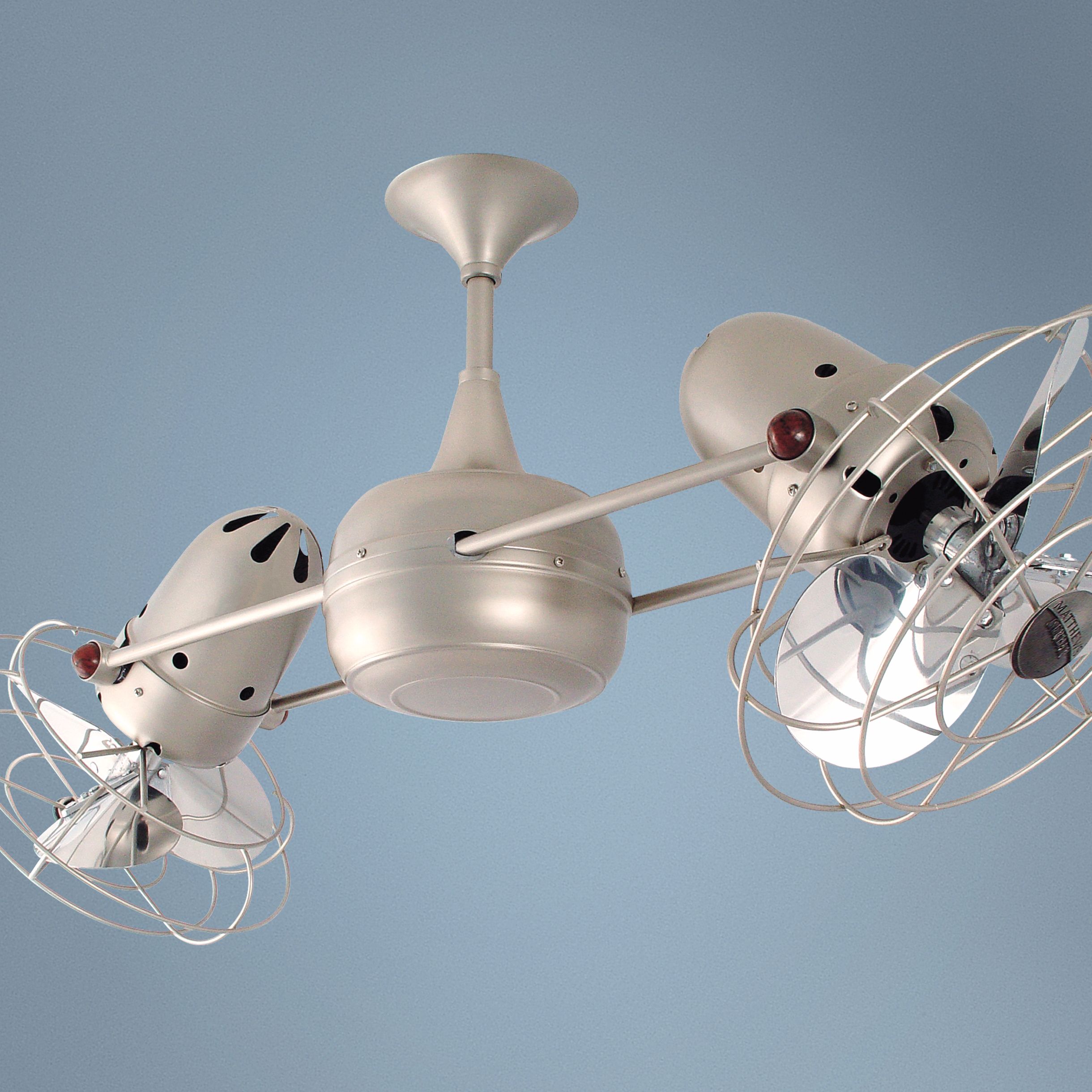 36" Duplo Dinamico Brushed Nickel Dual Ceiling Fan