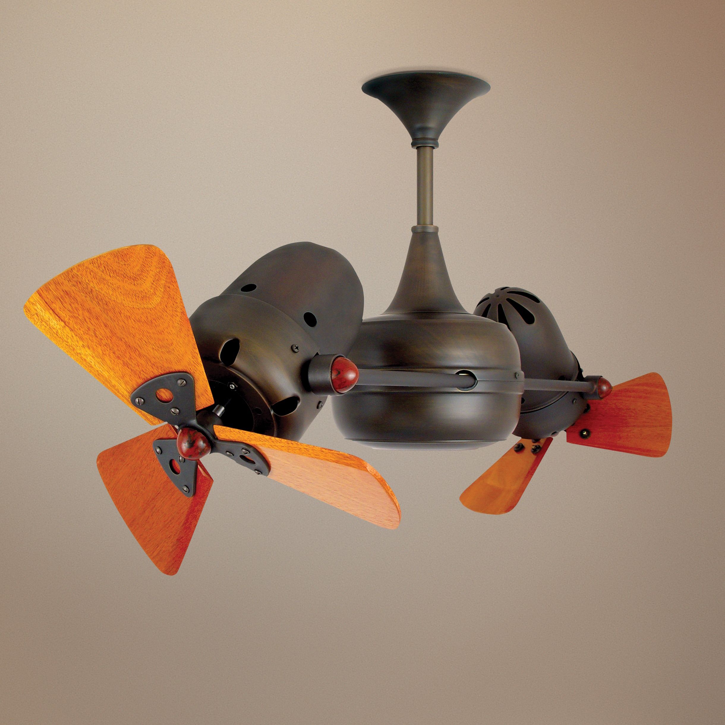 36" Matthews Duplo Dinamico Bronze Wood Ceiling Fan