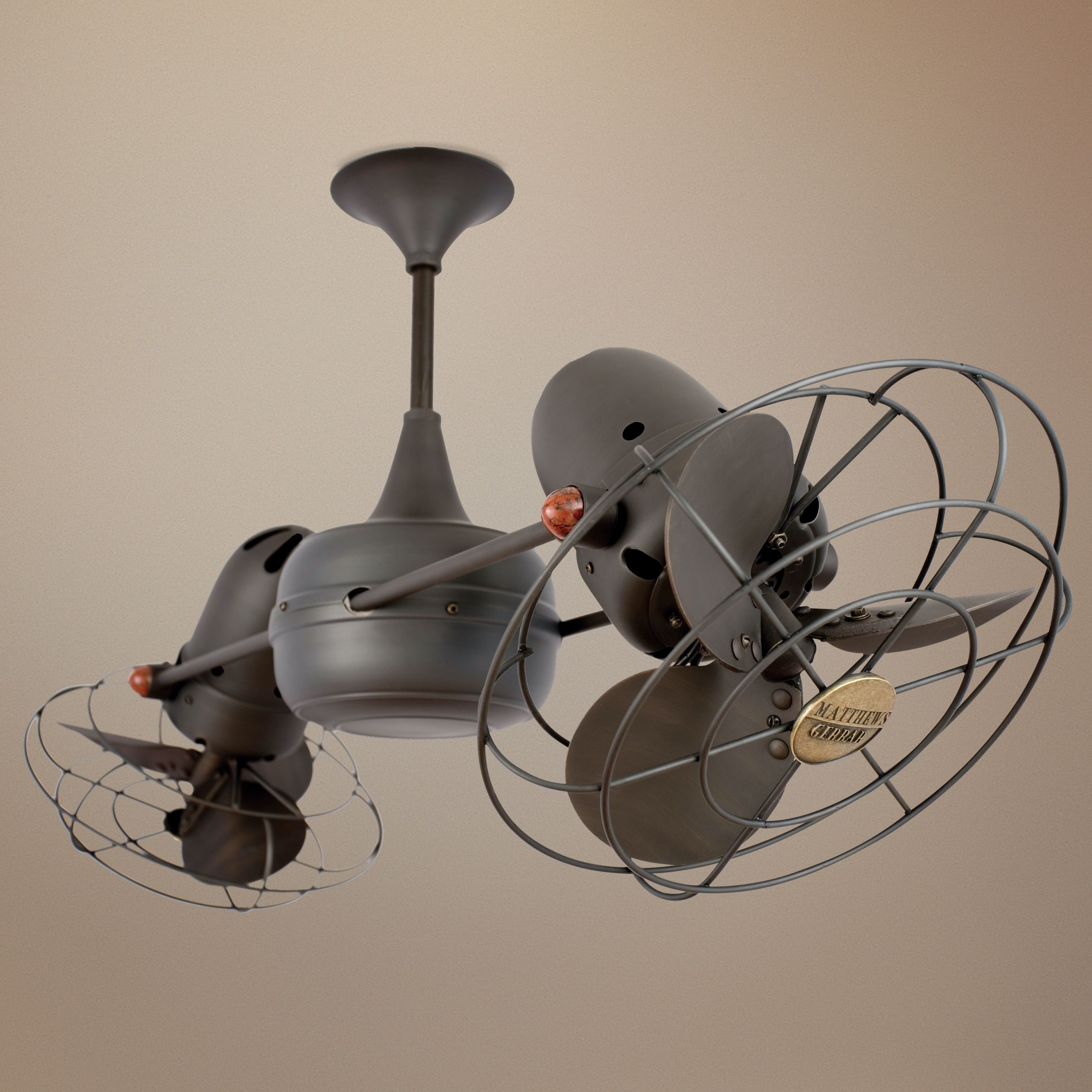 36" Matthews Duplo Dinamico Bronze Ceiling Fan