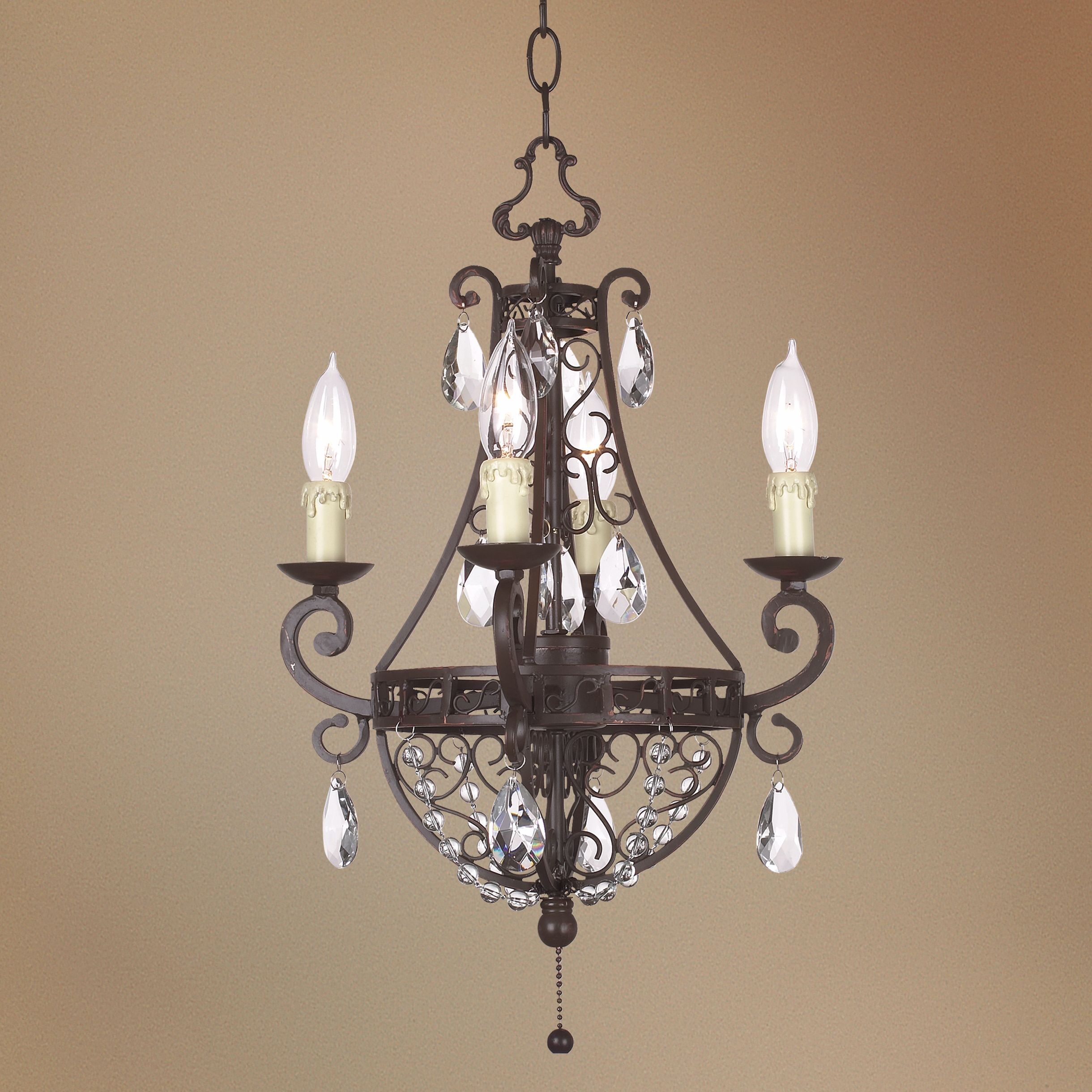 Kathy Ireland Plug-In Swag Mini Chandelier