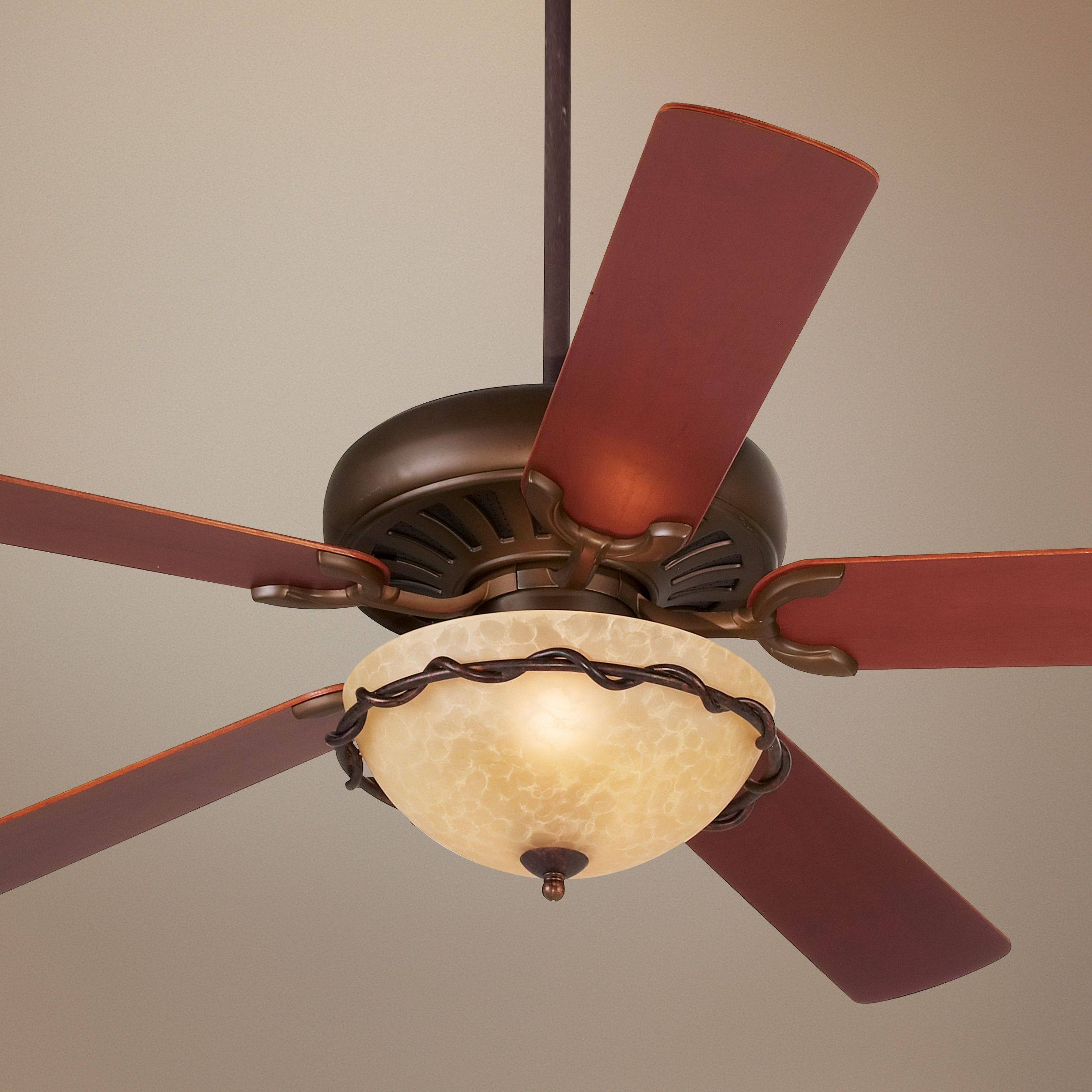 60" Casa Equinox Italian Bronze Light Kit Ceiling Fan