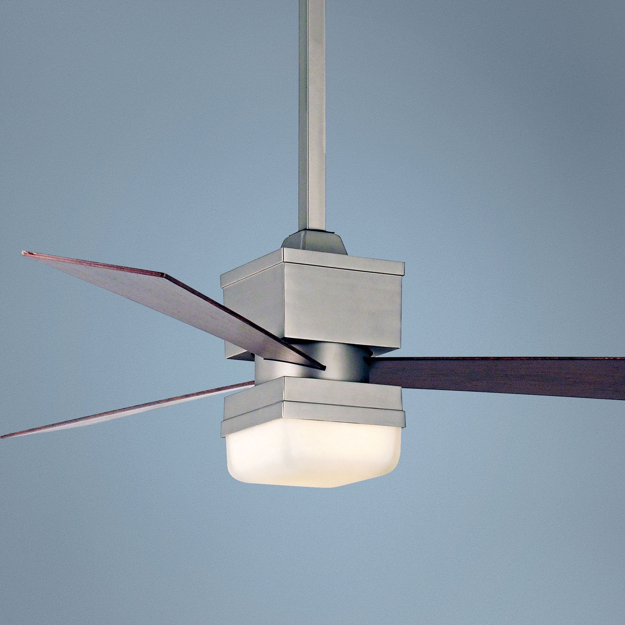 54" Fanimation Kubix Reversible Blades Nickel Ceiling Fan