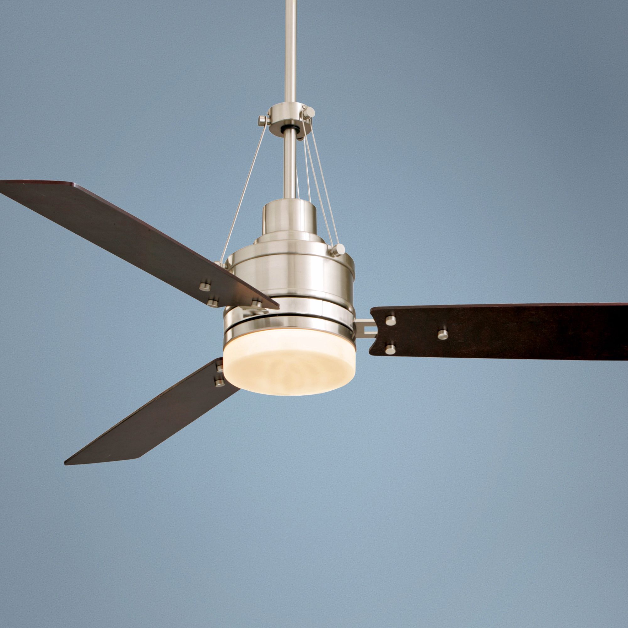 54" Highpointe Brushed Steel Finish Ceiling Fan