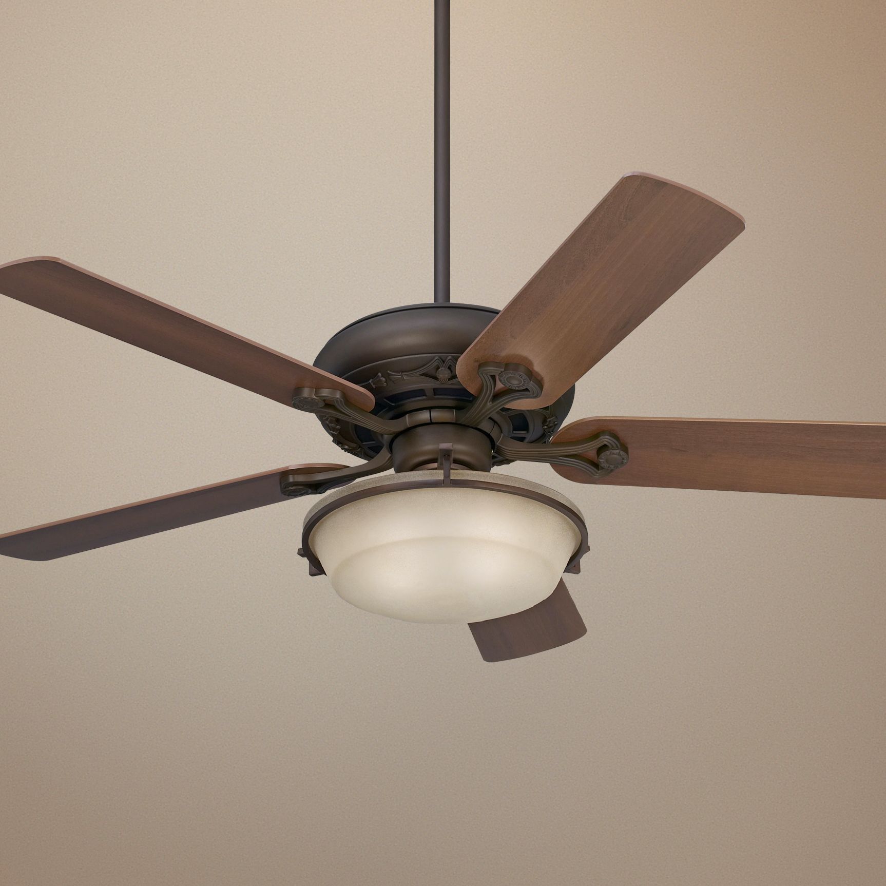52" Casa Vieja Trilogy Bronze Ceiling Fan with Light Kit