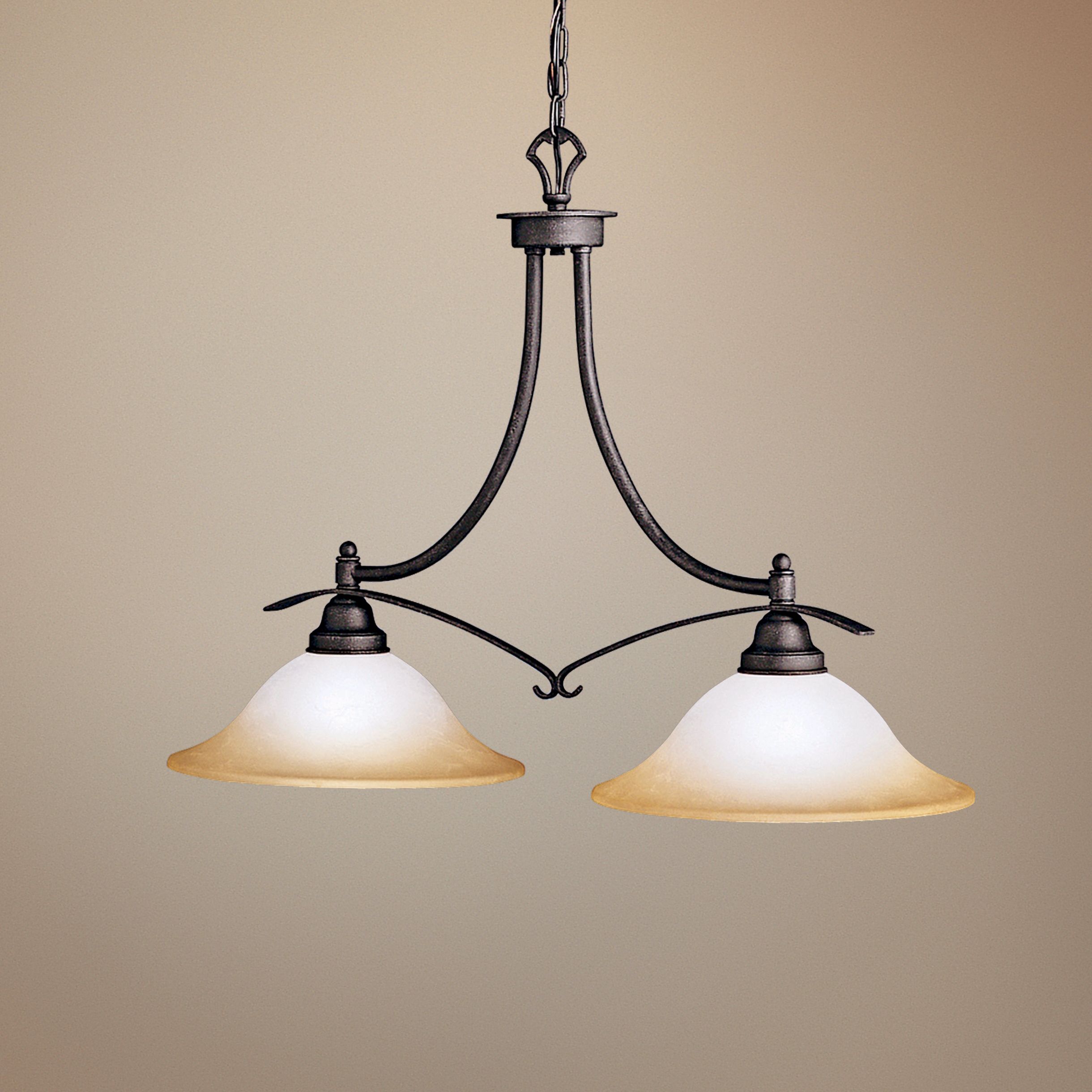 Pomeroy Collection Black 2-Light Island Chandelier