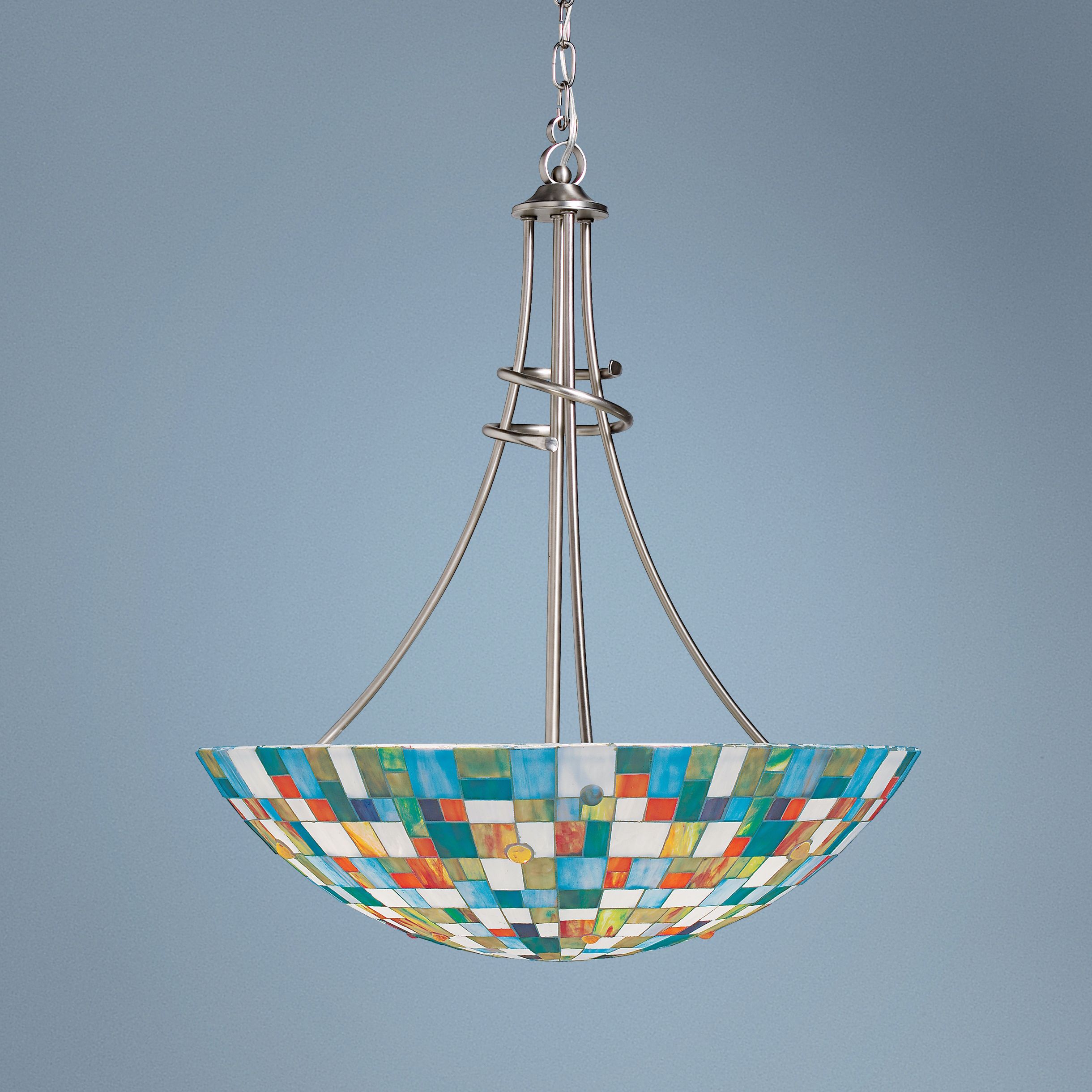 Mosaic Art Glass 23 1/2" Wide Pendant Light