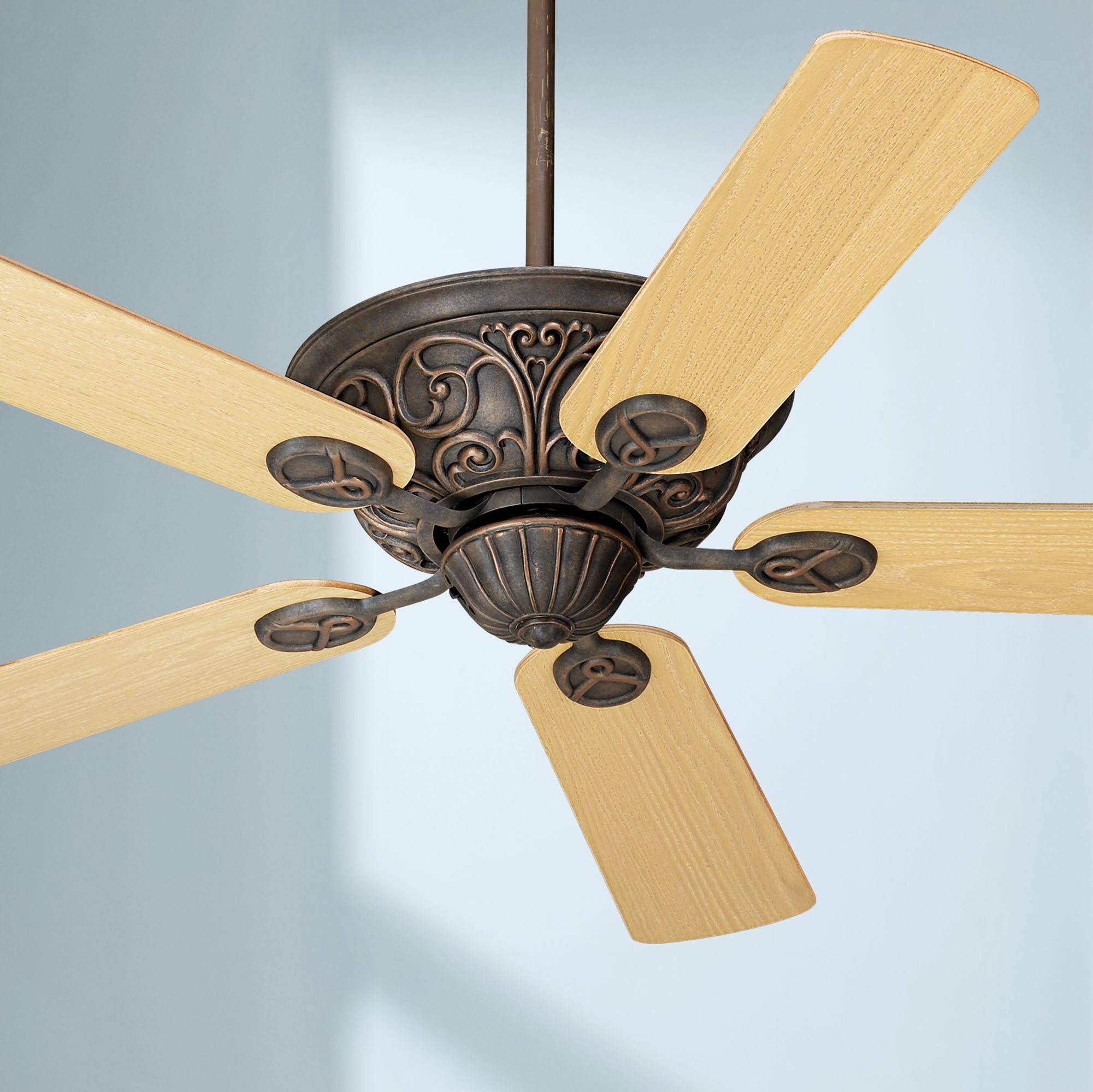 52" Casa Contessa™ Bronze Light Oak Blades Ceiling Fan