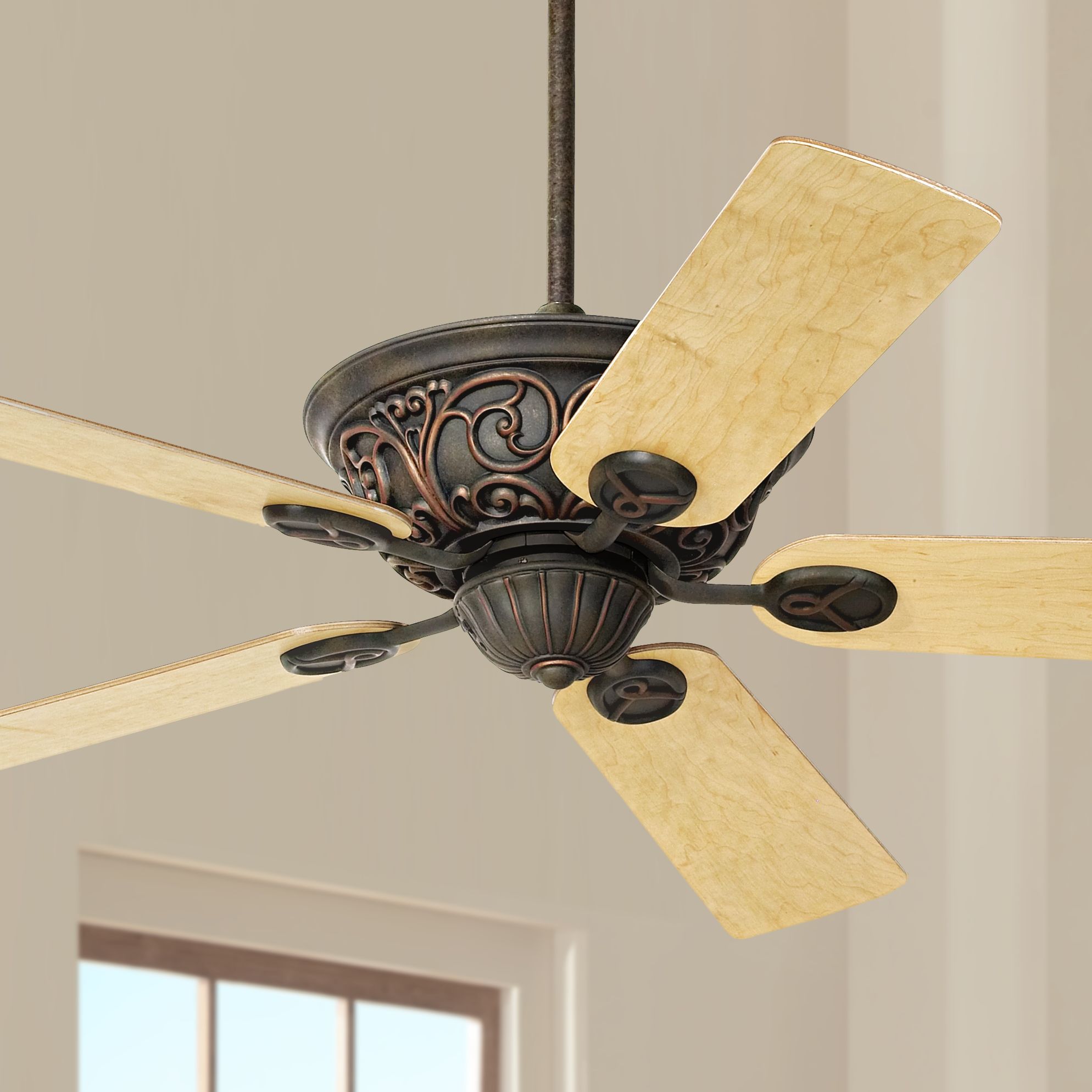 52" Casa Contessa™ Dark Copper Bronze Ceiling Fan