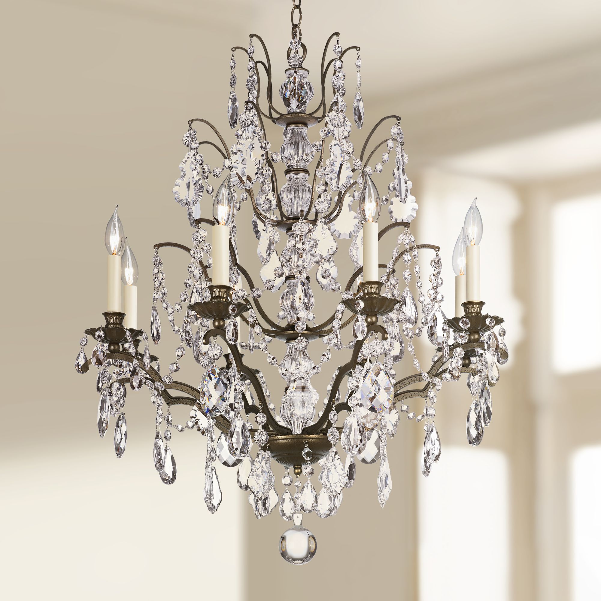 Schonbek Bordeaux Collection Bronze Chandelier