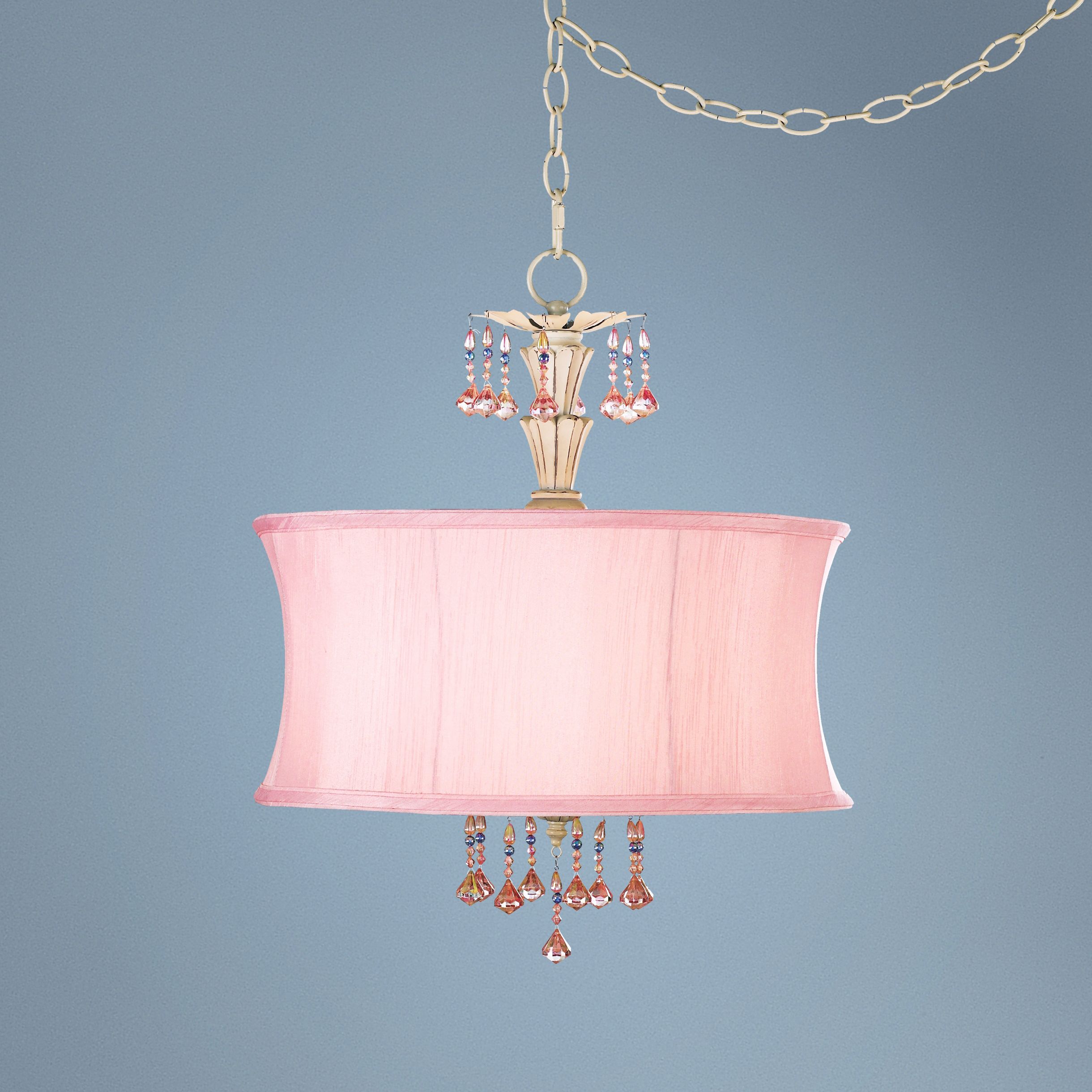 Pretty in Pink Swag Chandelier