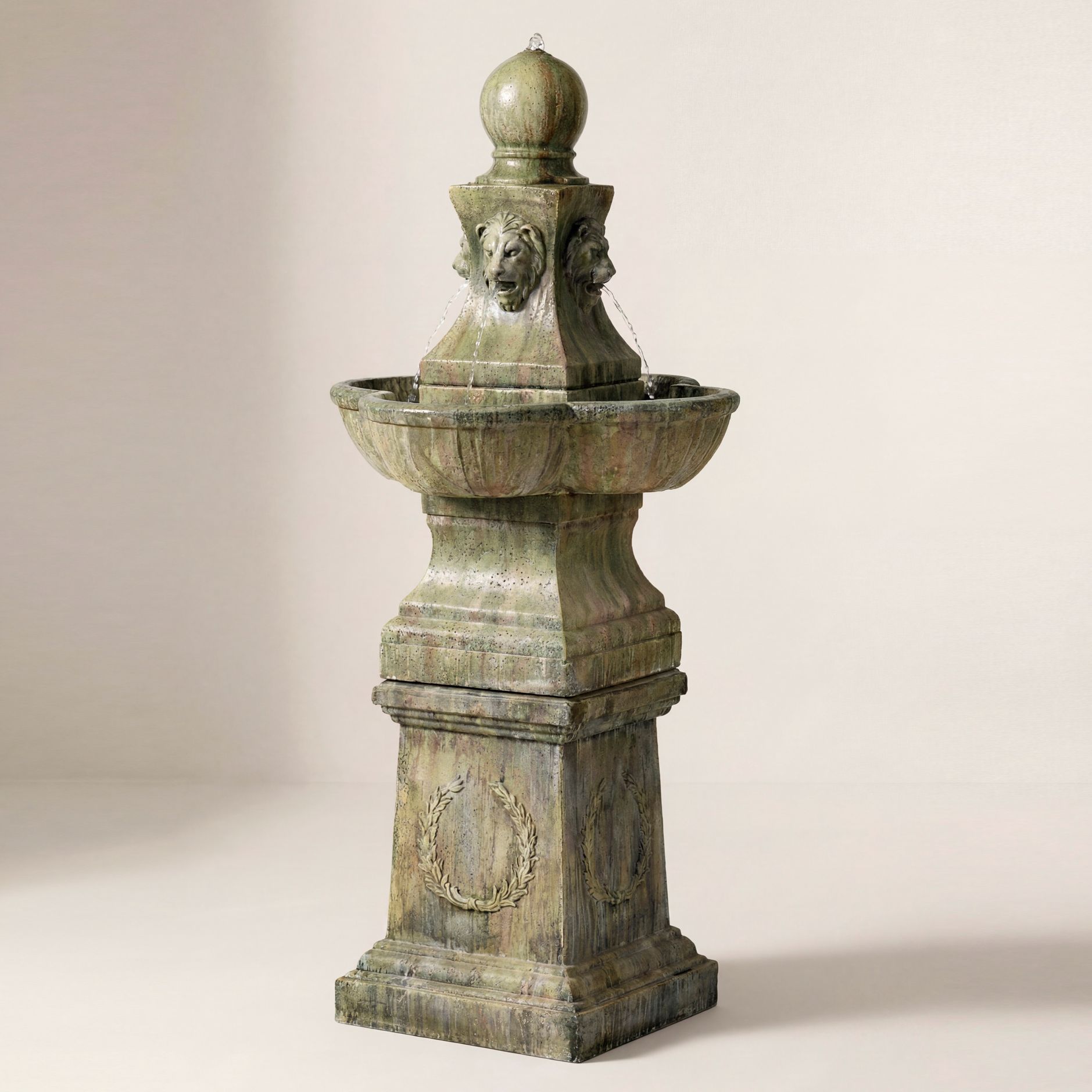 Tuscan Garden Pedestal Outdoor Fountain