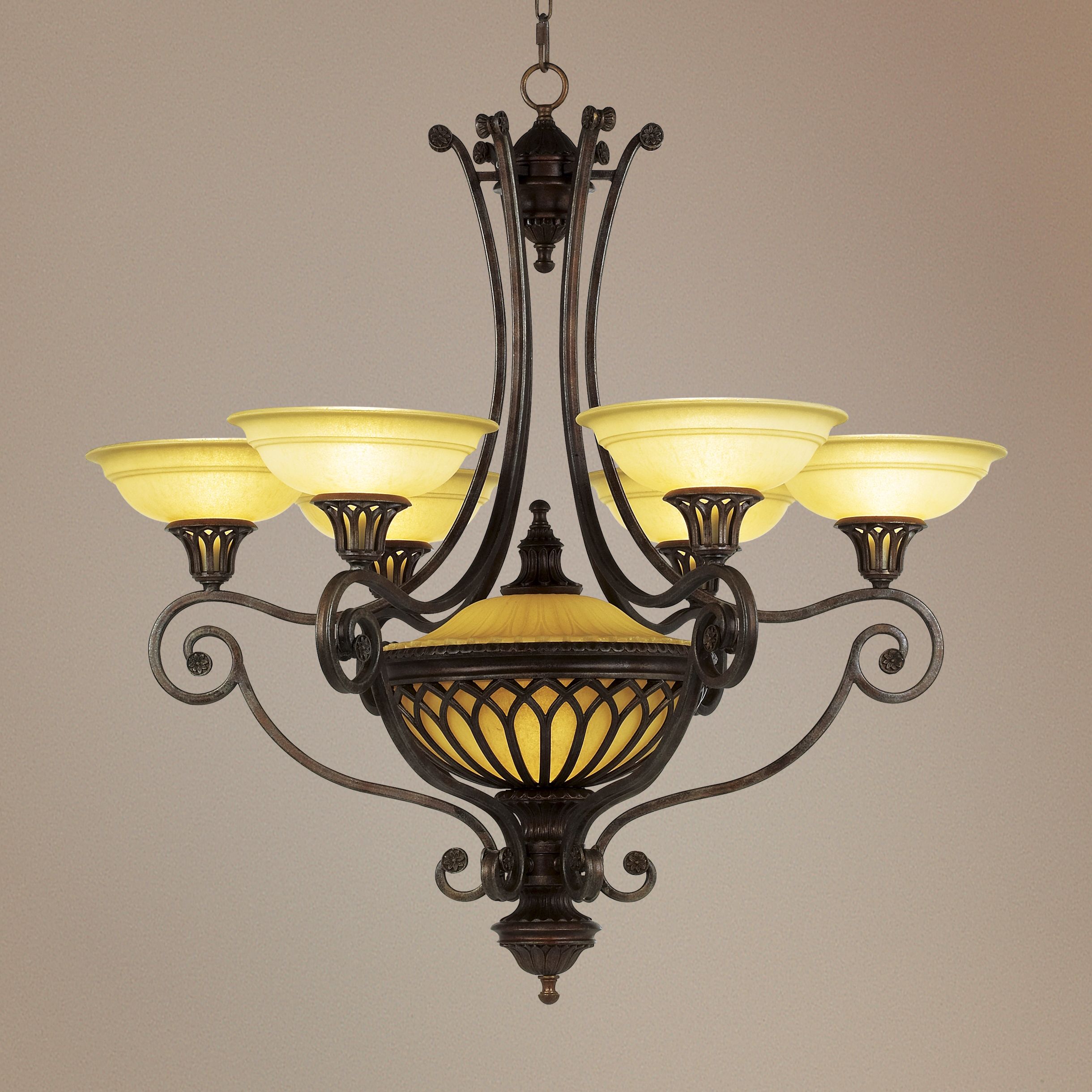 Stirling Castle Collection 36" Wide Seven-Light Chandelier