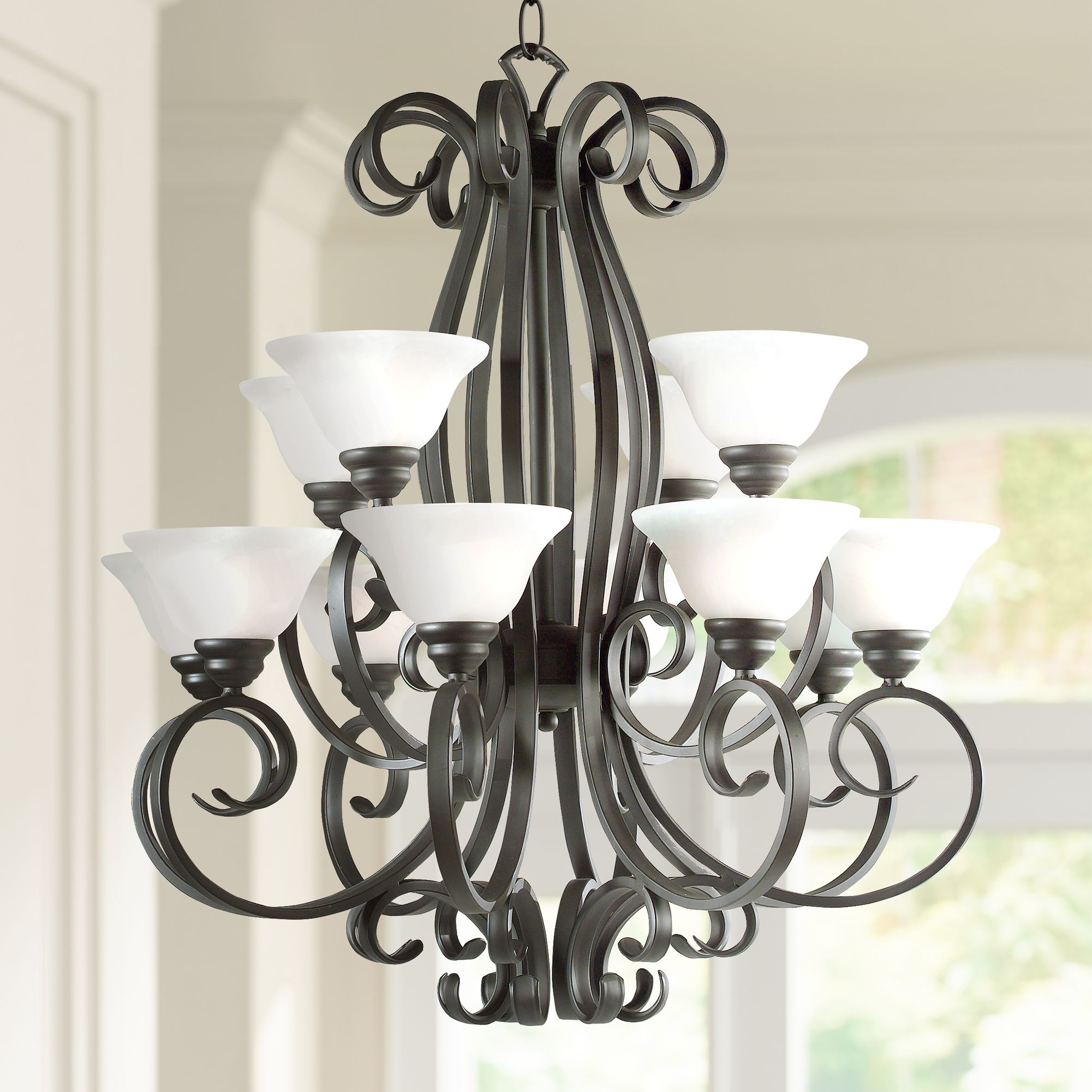Manchester Collection Iron 32" Wide Chandelier