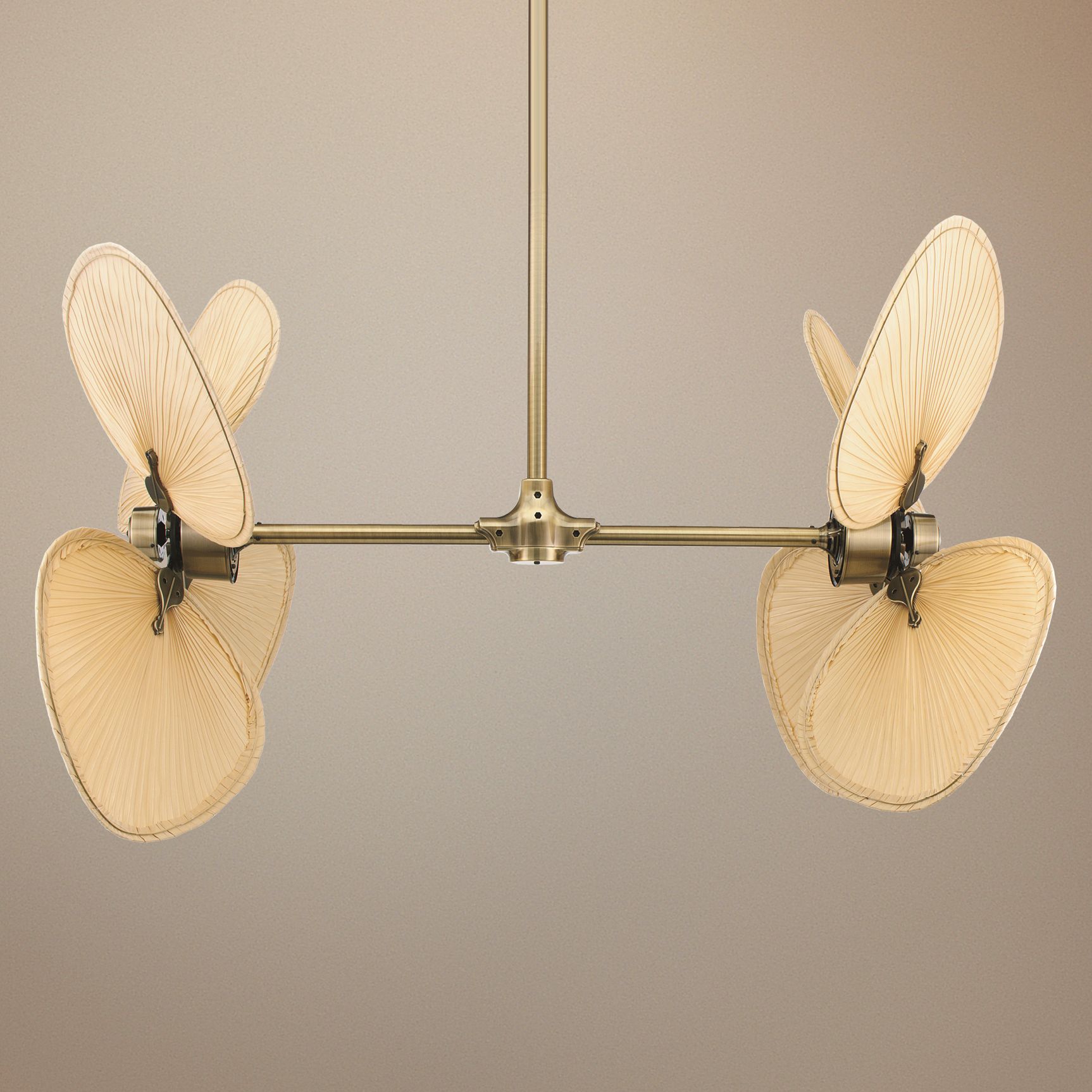 Fanimation Antique Brass Palisade Double Ceiling Fan