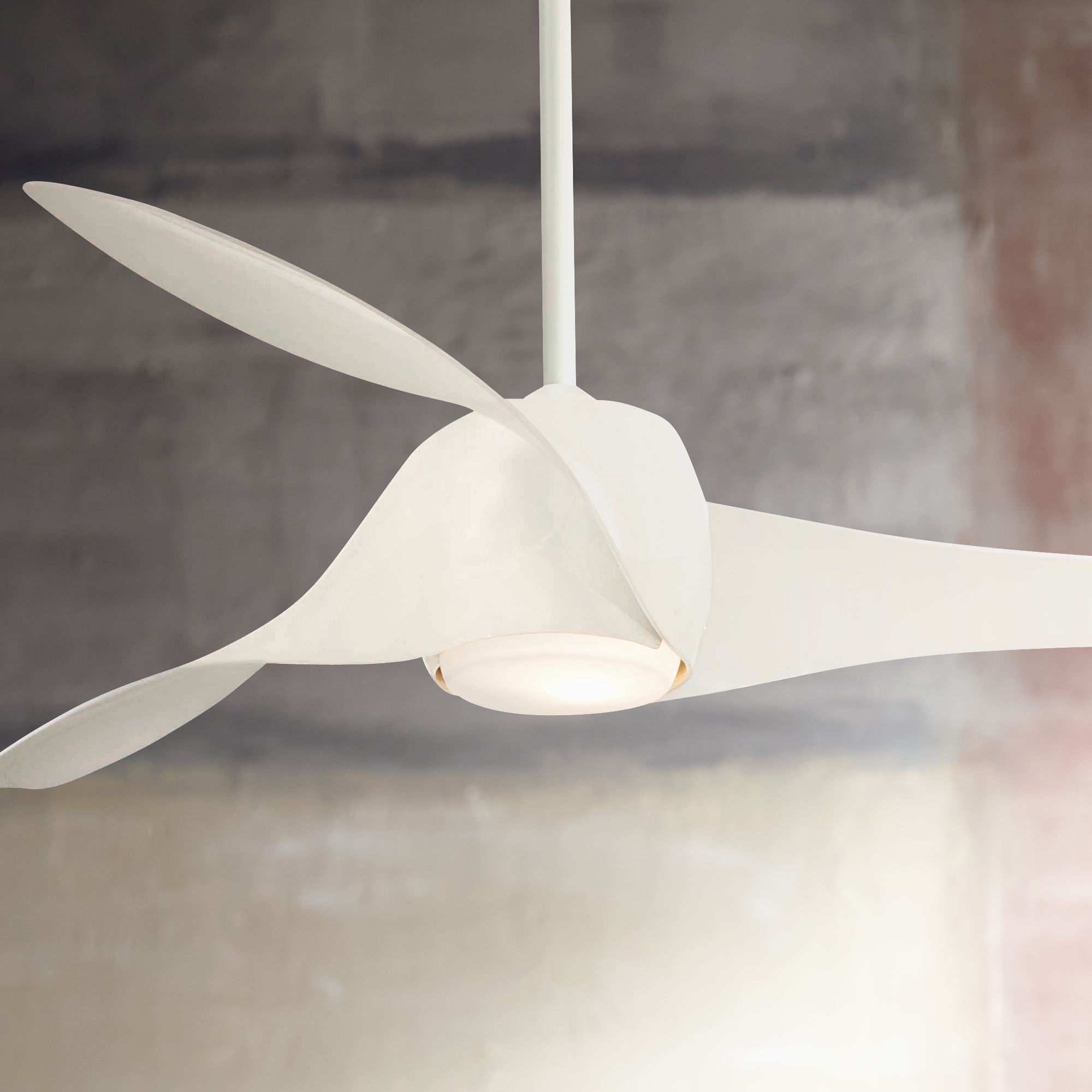 58" Artemis High Gloss White Ceiling Fan