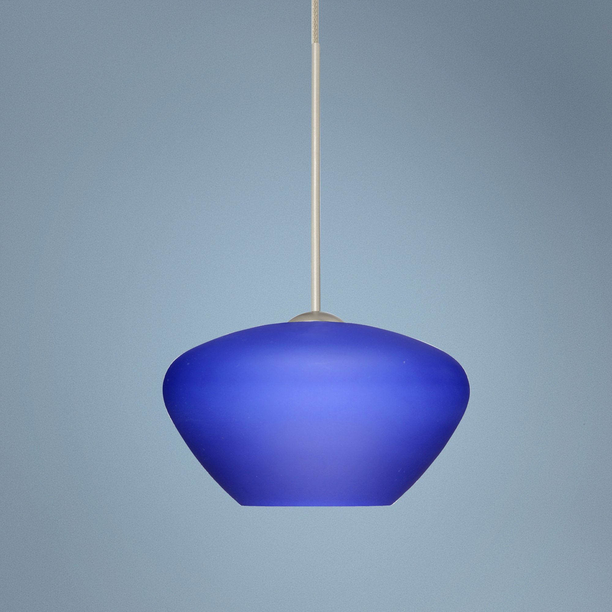 Peri Collection Blue Glass Mini Pendant Chandelier
