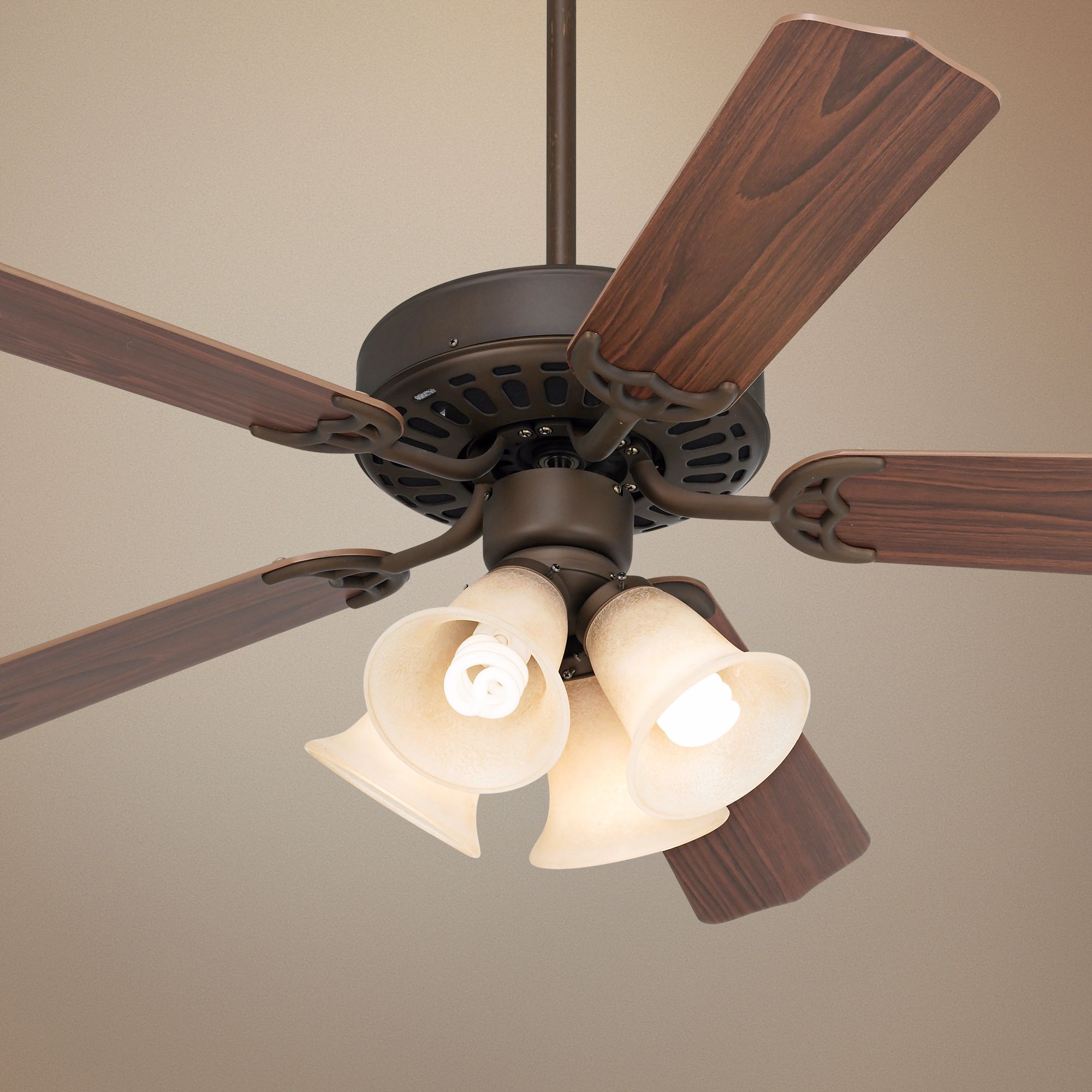 52" White Knight™ Bronze Ceiling Fan with Light Kit