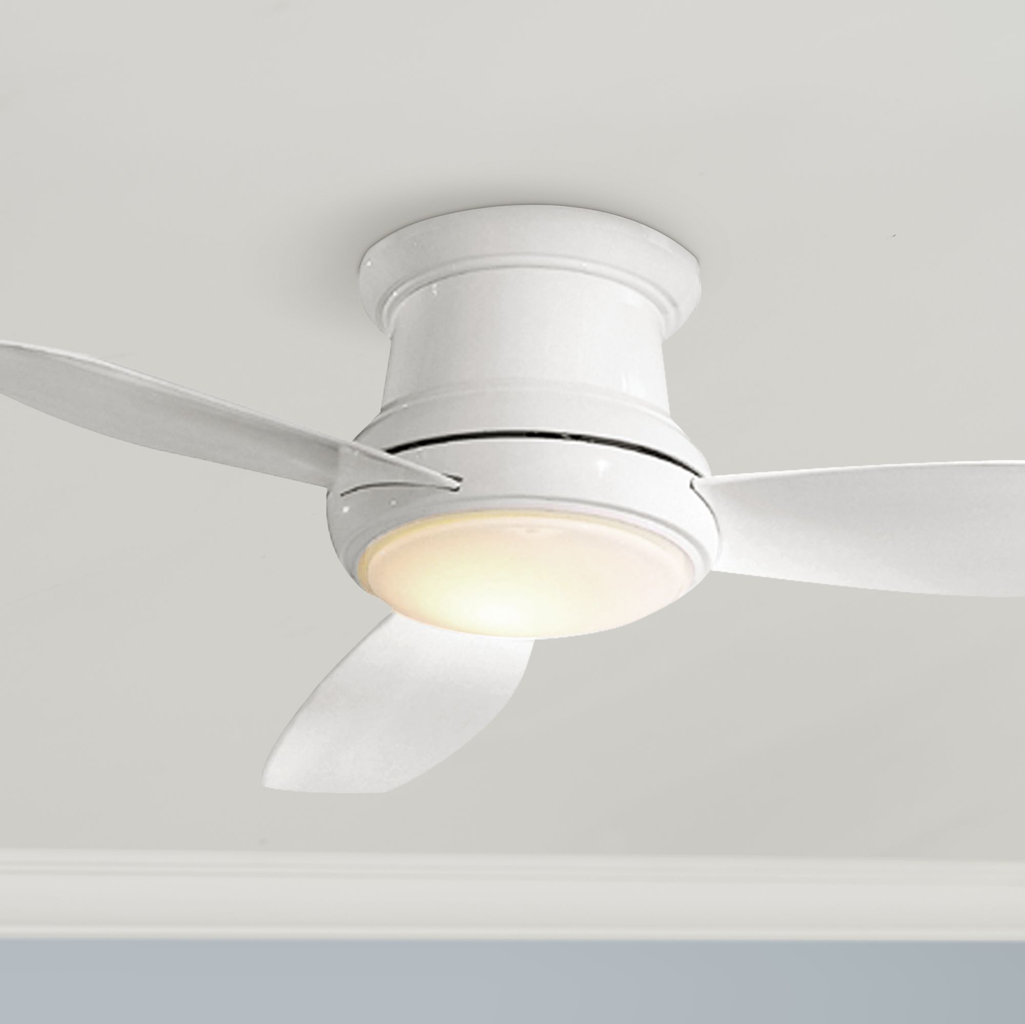 52"  Minka Aire Concept II™ White Hugger Ceiling Fan