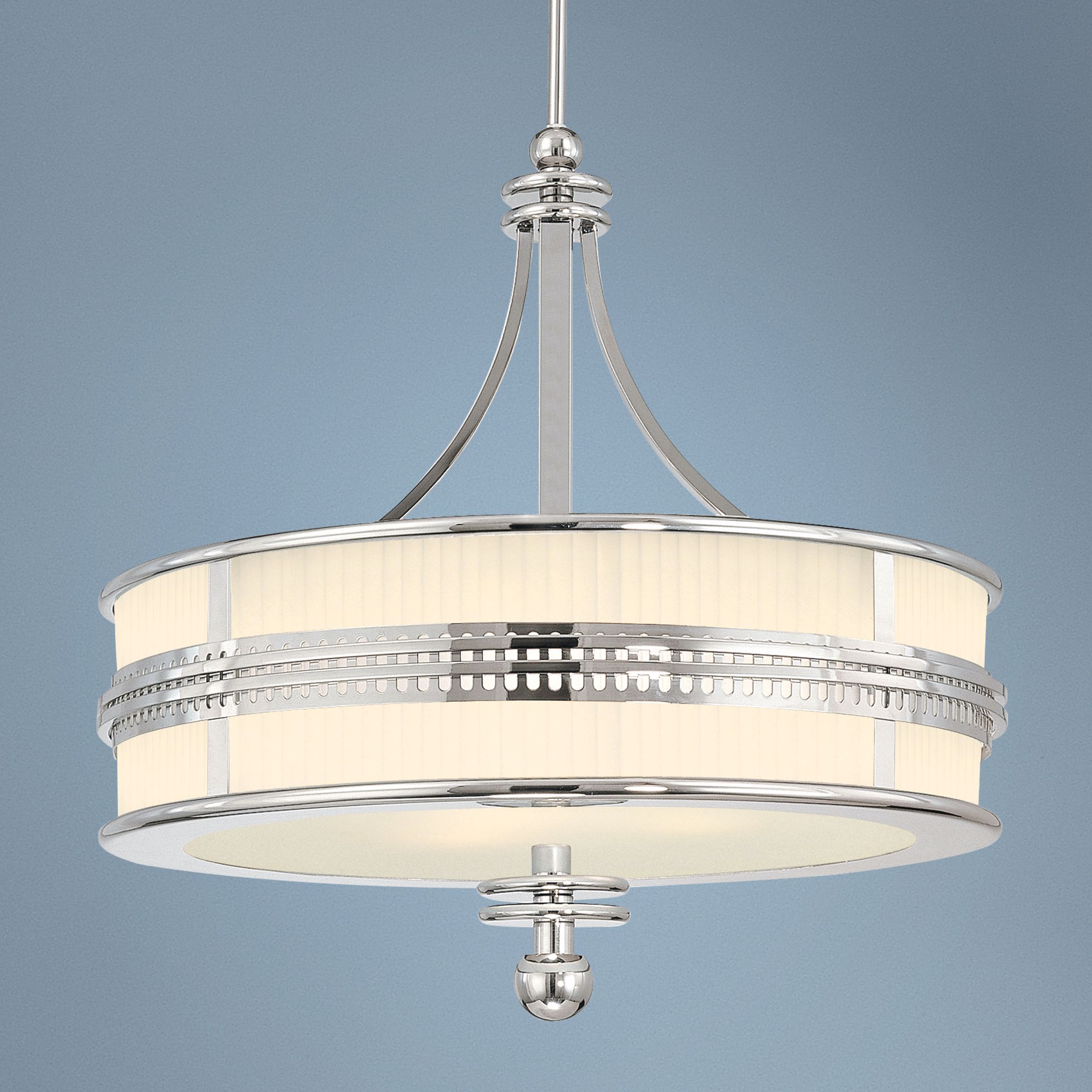 Sonneman Shanghai Etched Glass Pendant Chandelier