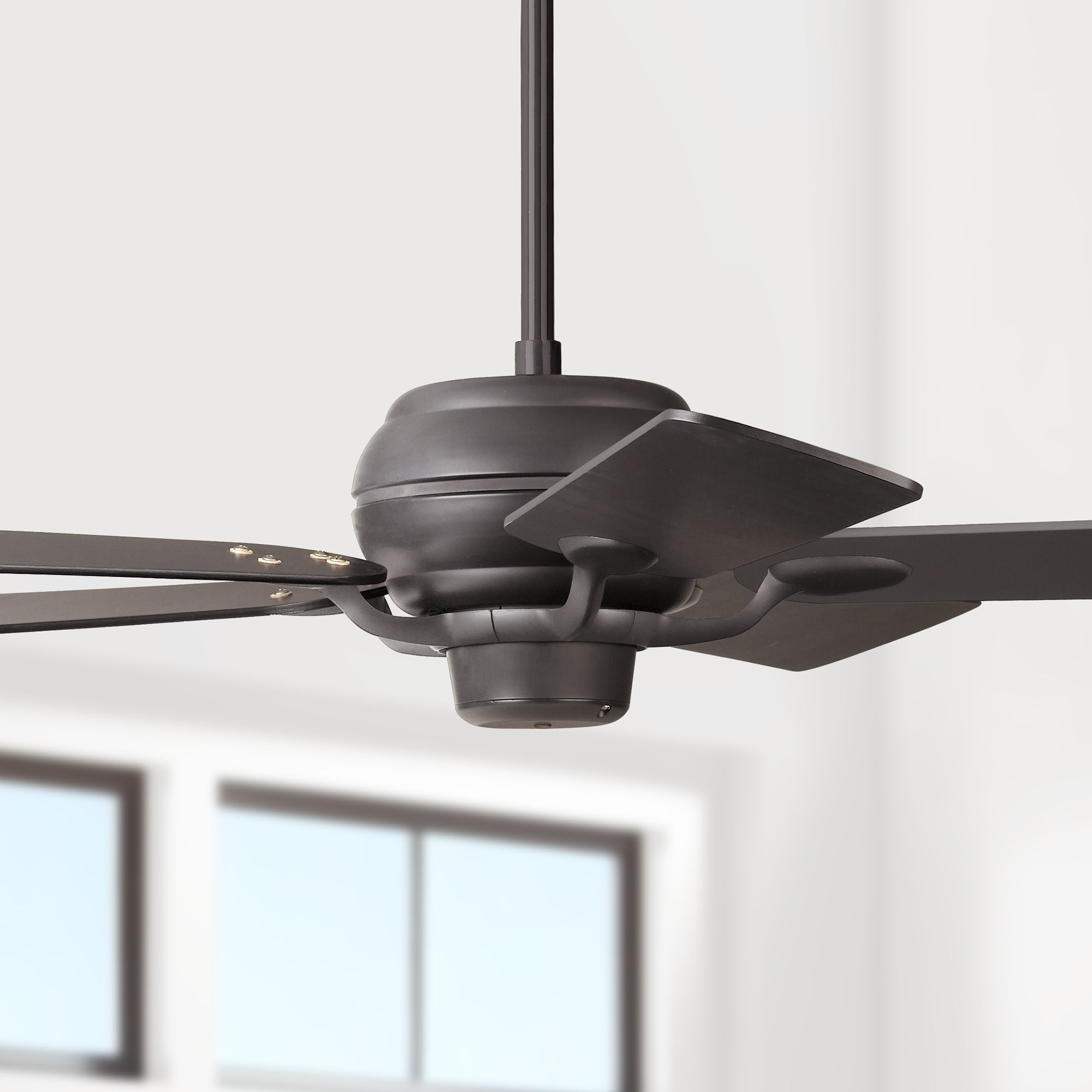 52" Casa Optima Matte Black Matching Blades Ceiling Fan
