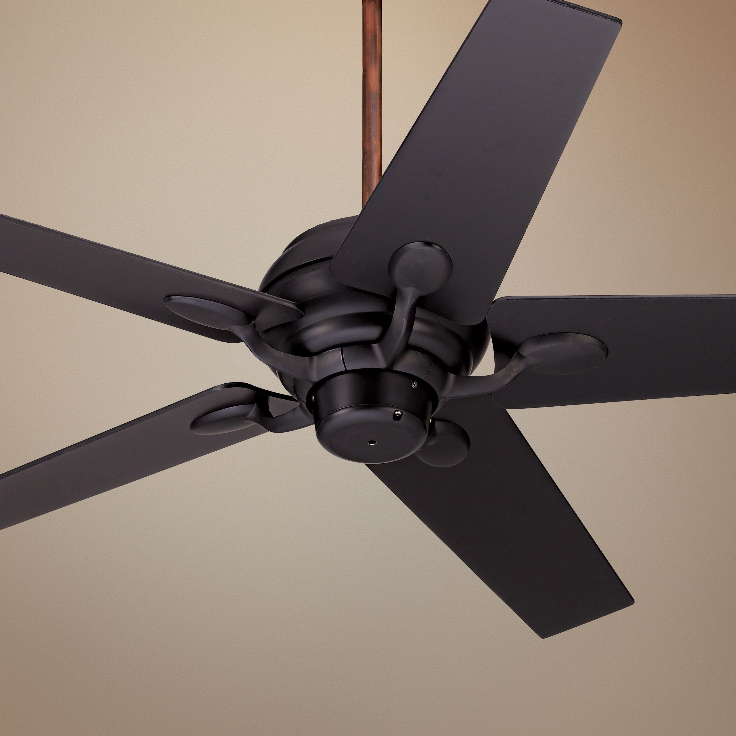 52" Casa Optima Matte Black Motor and Blades Ceiling Fan
