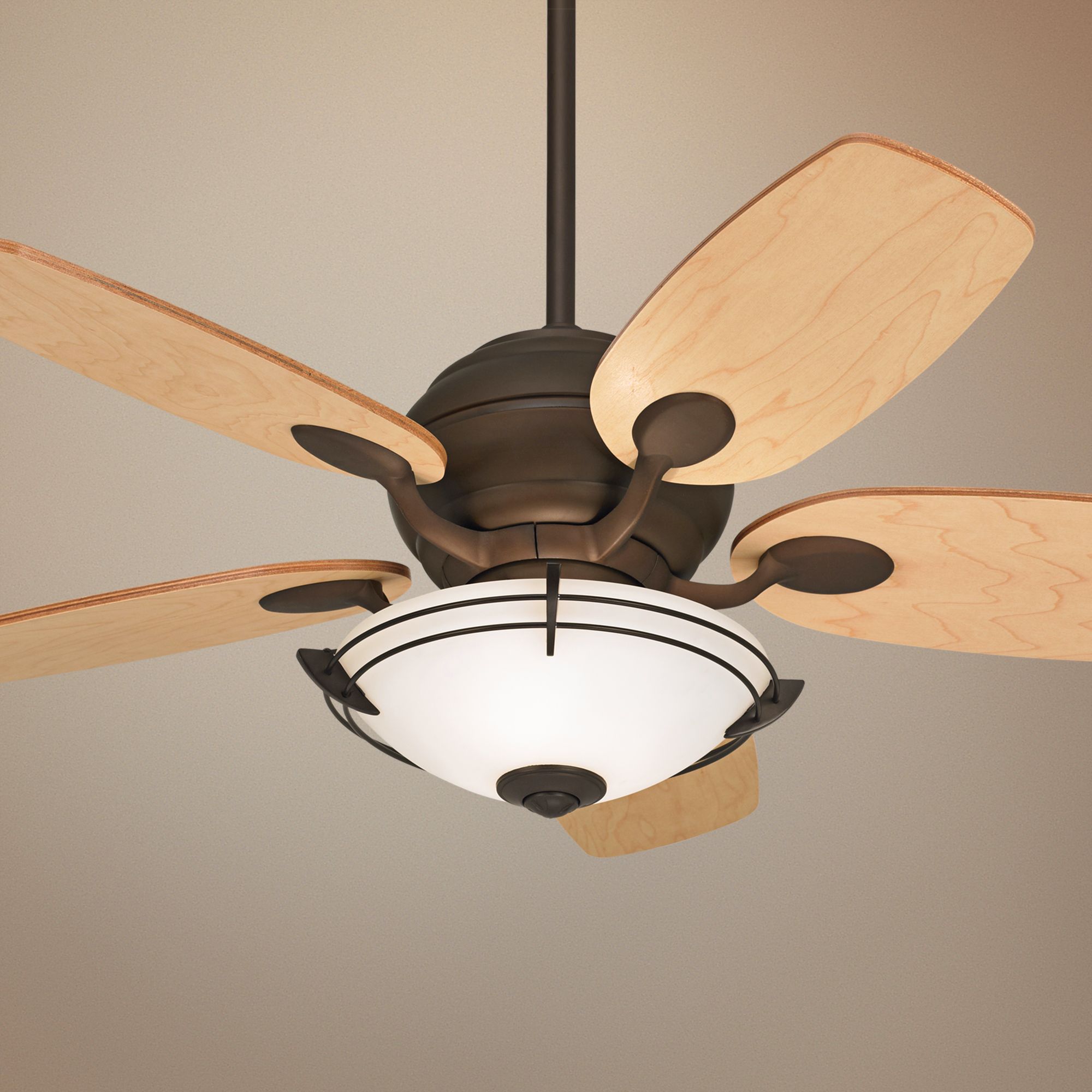 43" Casa Optima Maple Blade Ceiling Fan with Light Kit