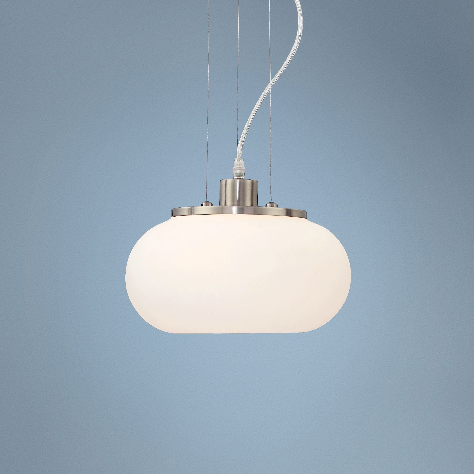 Possini Euro True Ring White Glass 10 1/4" Wide Mini Pendant