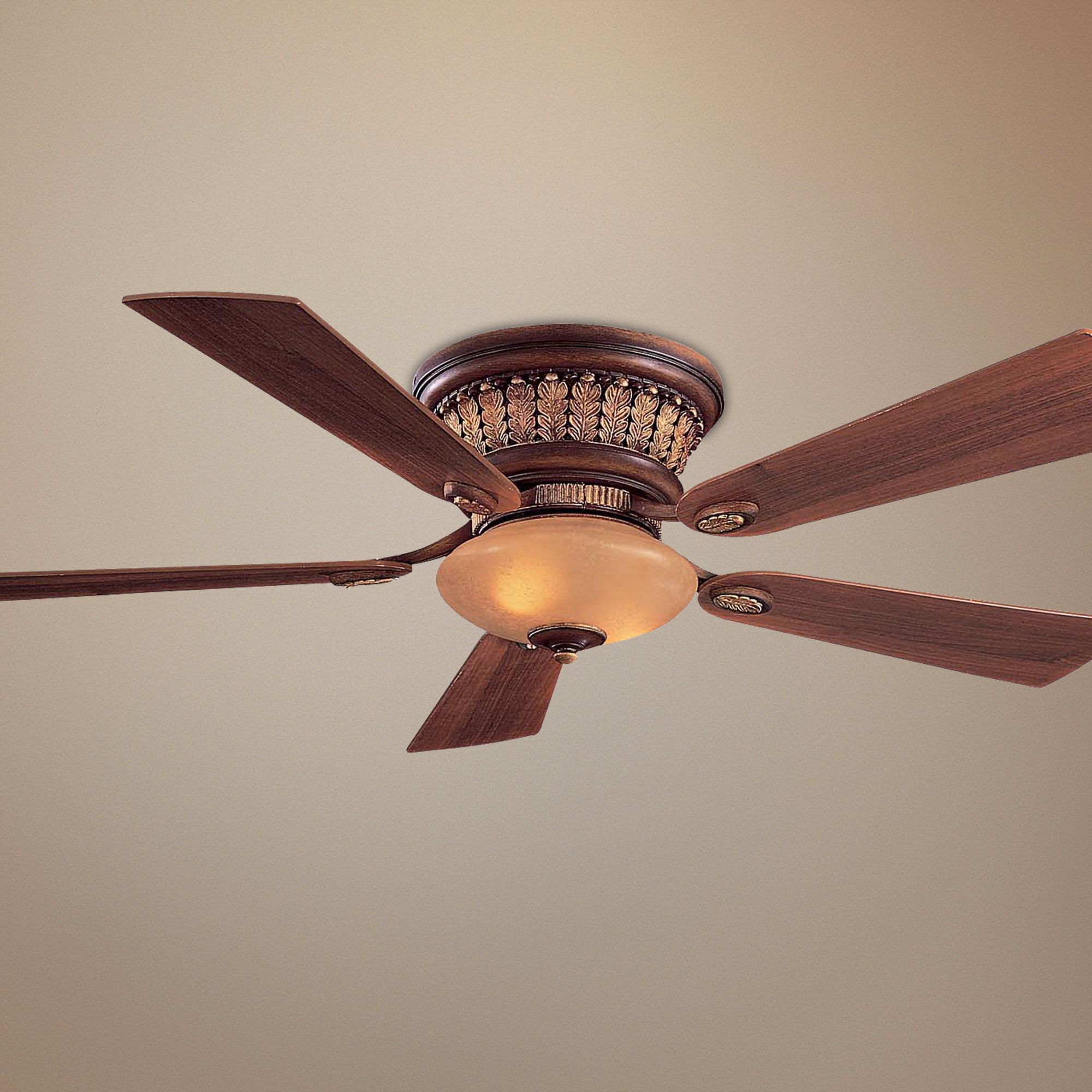 52" Minka Calais Belcaro Walnut Hugger Ceiling Fan