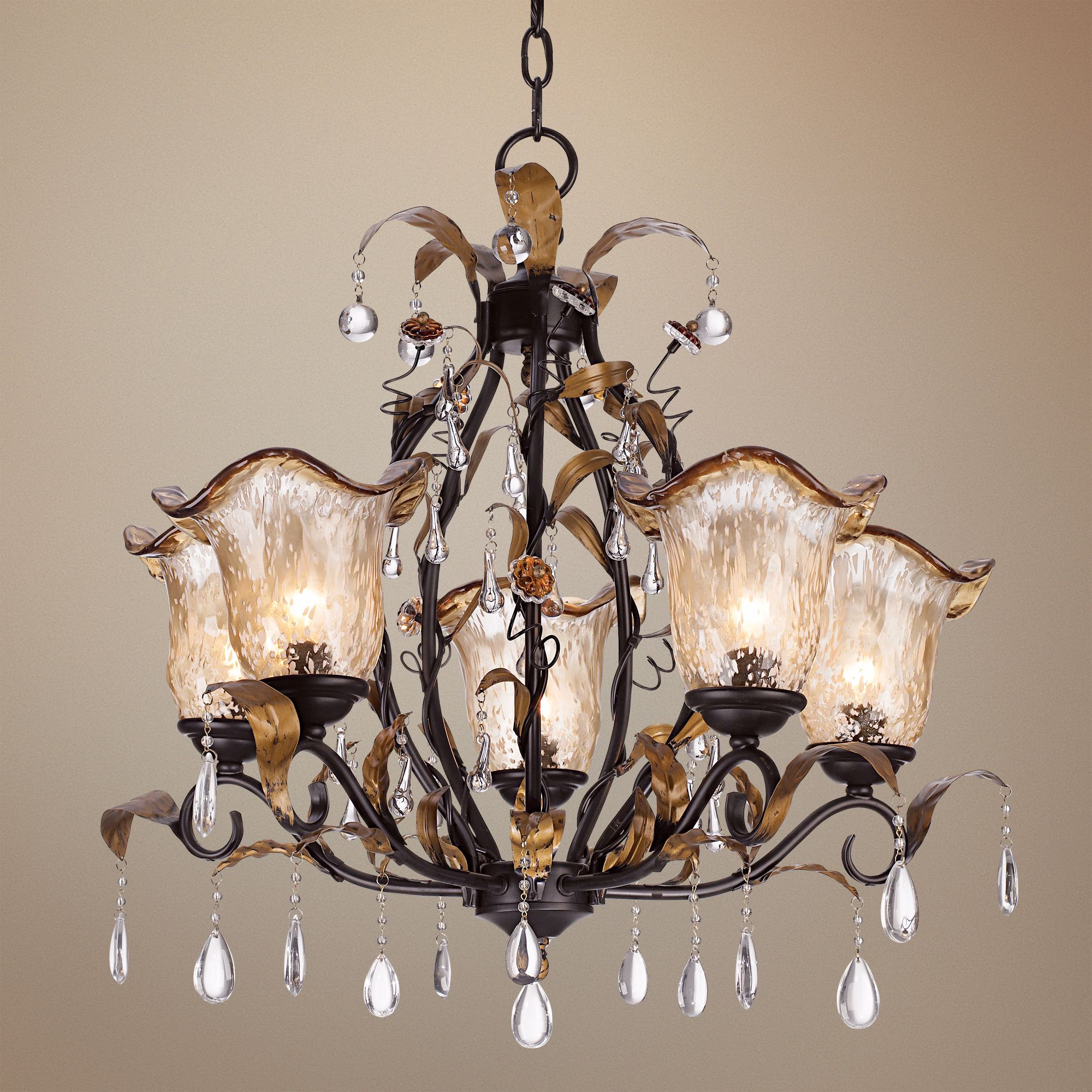 Amber Garden 22" Wide Chandelier