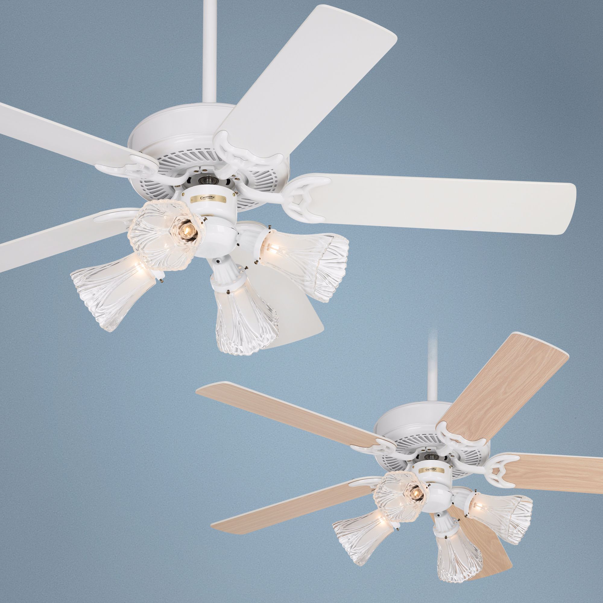 52" Casablanca Legacy White Ceiling Fan with Light Kit