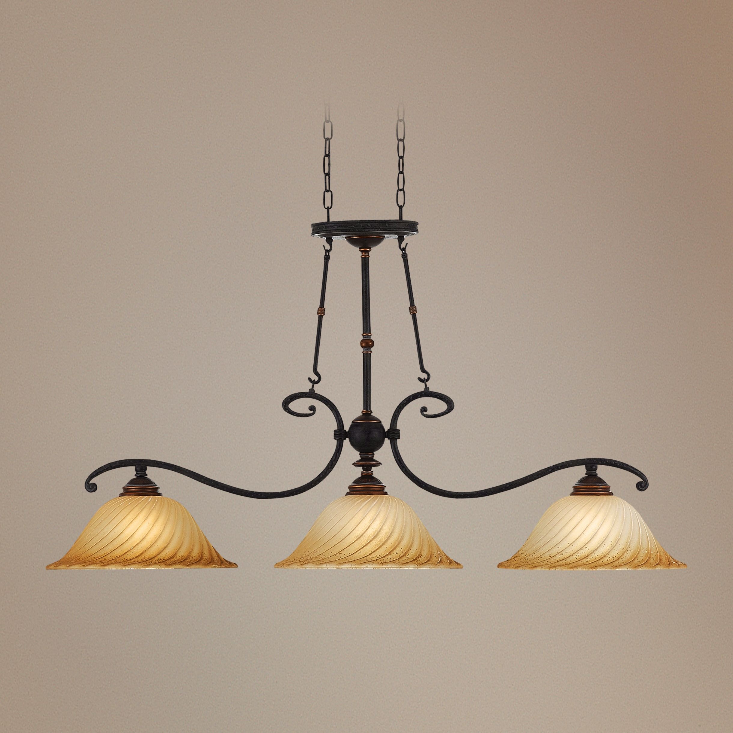 Genova Collection 50 1/2" Wide 3-Light Island Chandelier