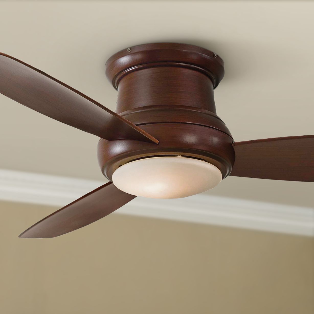 52" Minka Concept II Hugger Mahogany Ceiling Fan