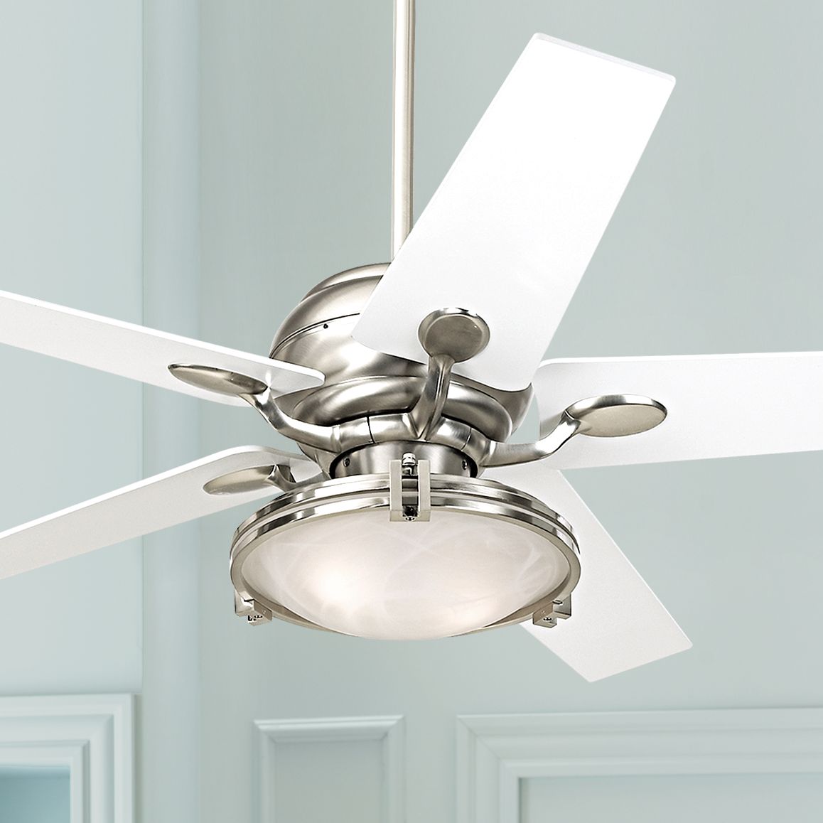 52" Casa Optima™ Tapered White Blade Ceiling Fan