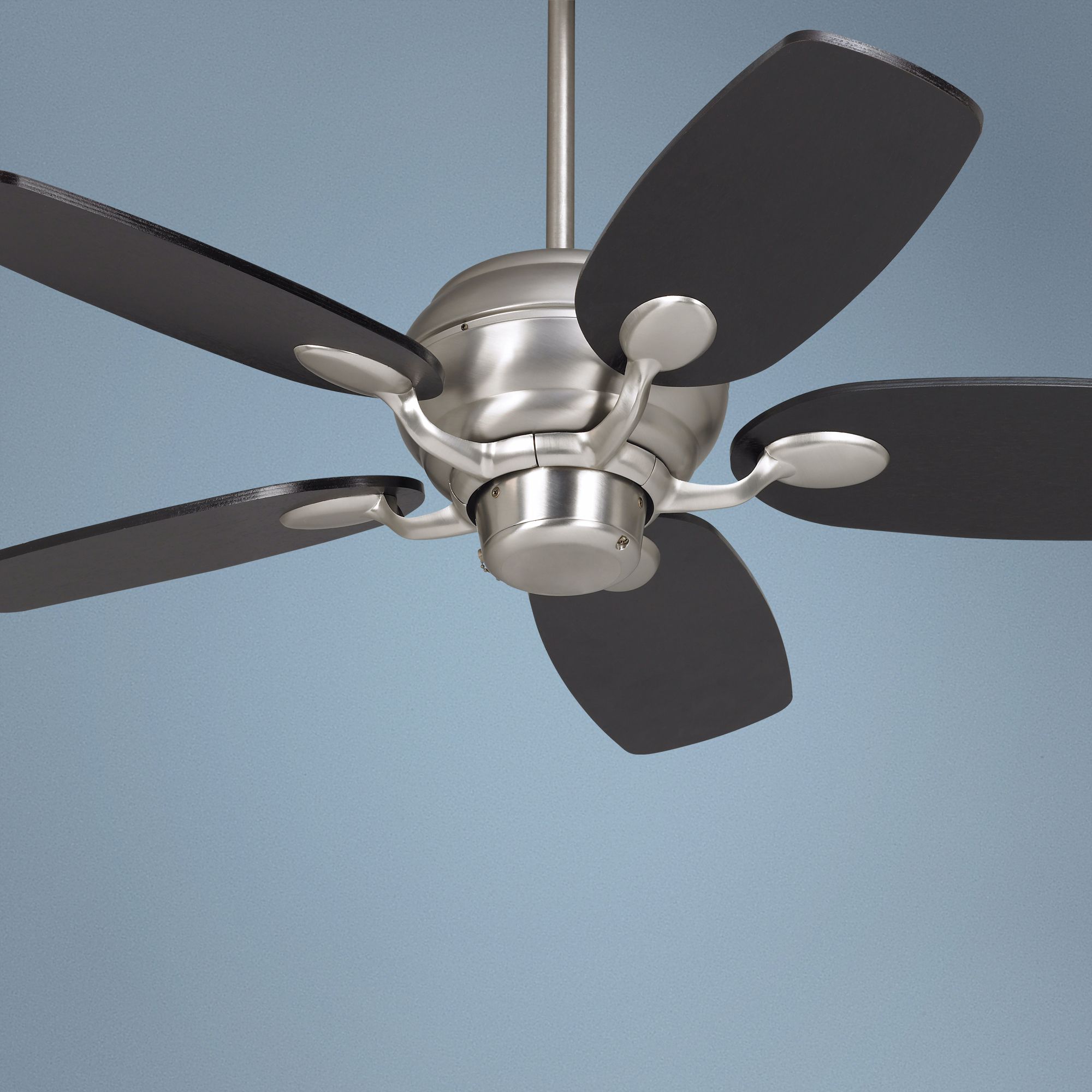 Casa Optima™ Brushed Steel Espresso Blades Ceiling Fan