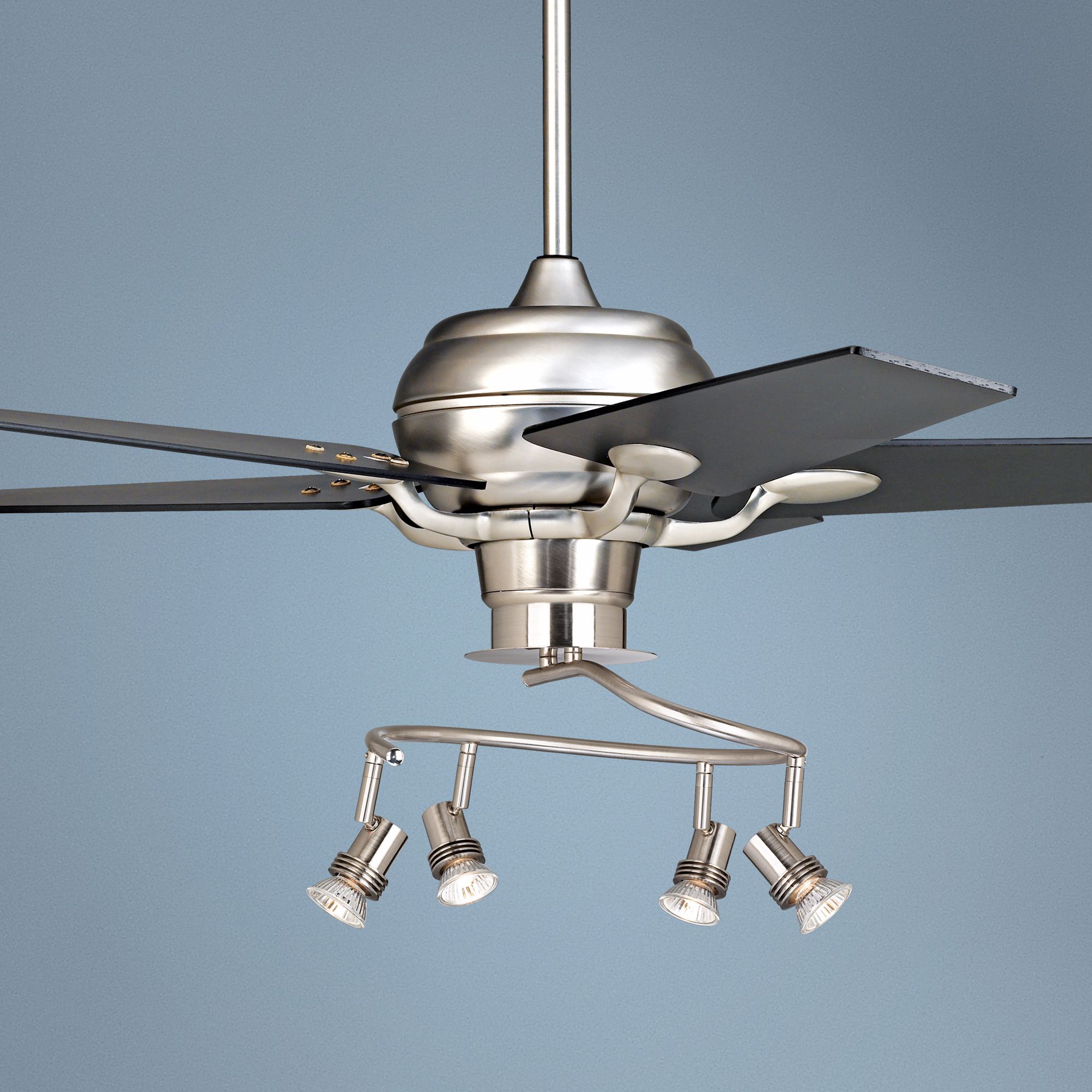 52" Casa Optima Black Blade Ceiling Fan with 4-Light Kit