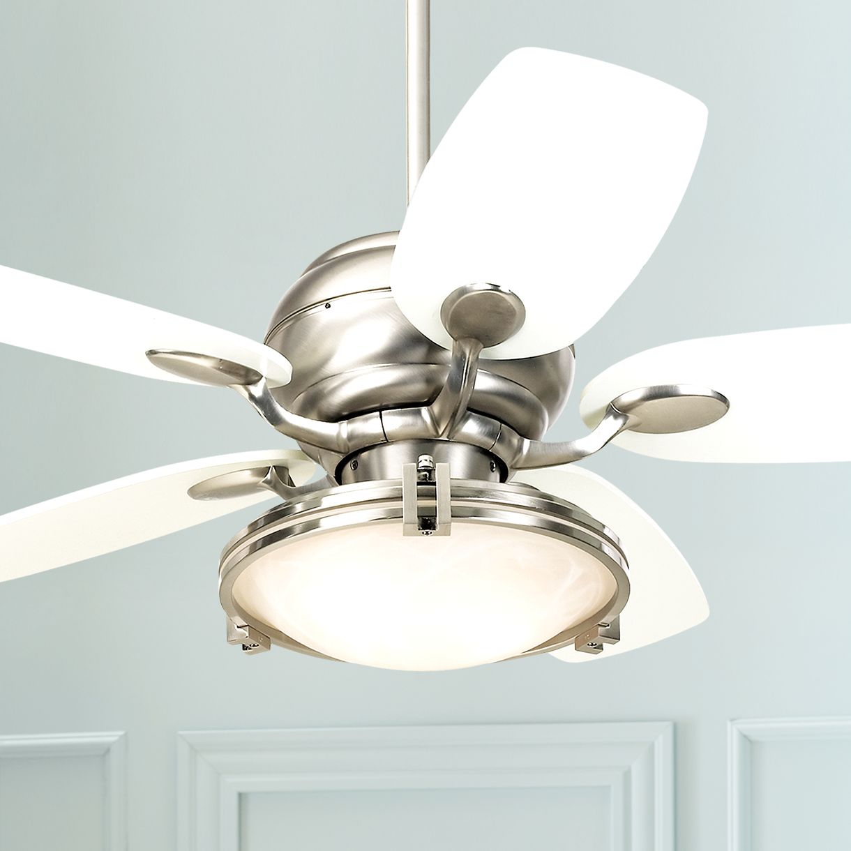 43" Casa Optima™ Brushed Steel Ceiling Fan with Remote